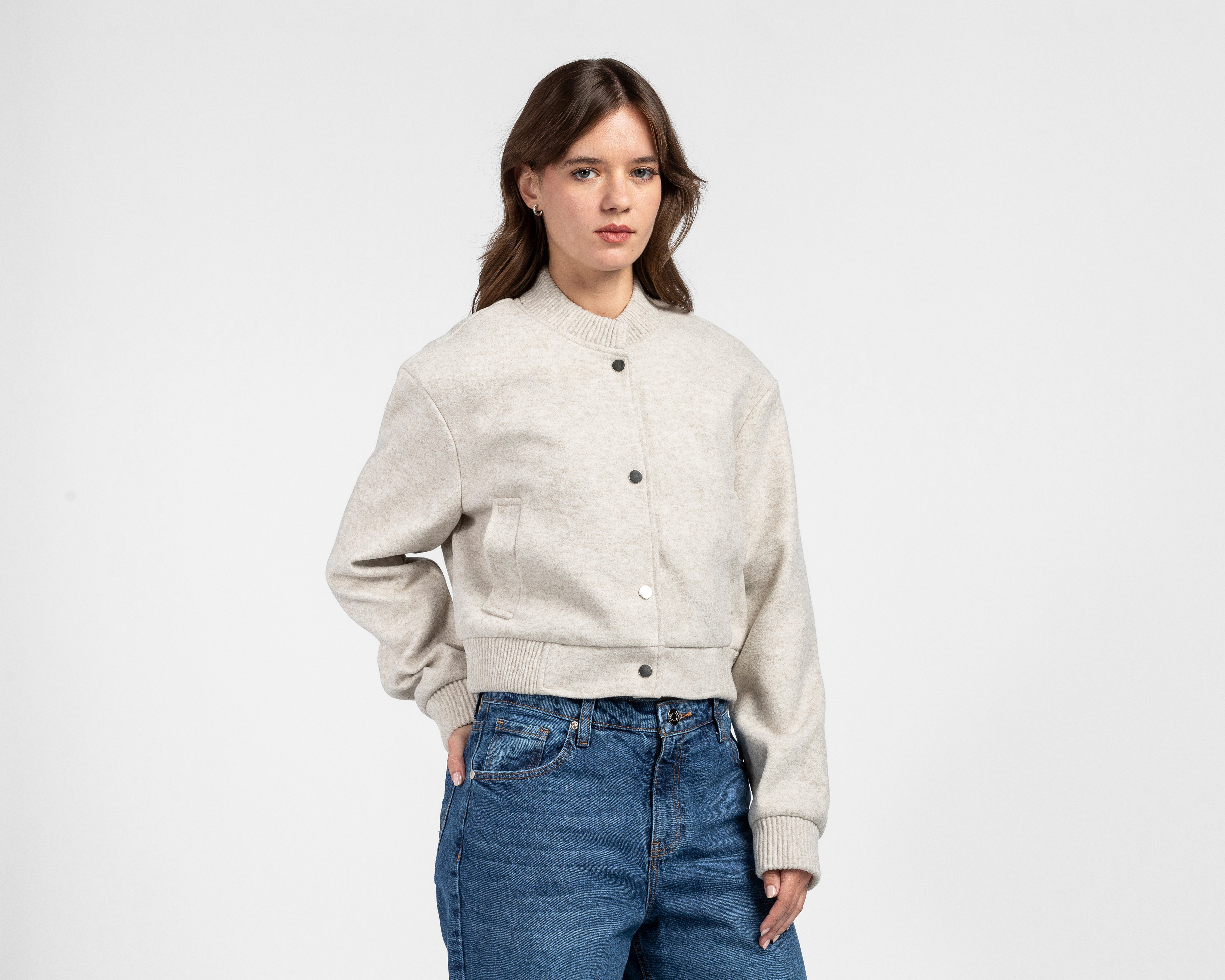 Foto 2 pulgar | Foto 1 | Chamarra Beige Refill para Mujer