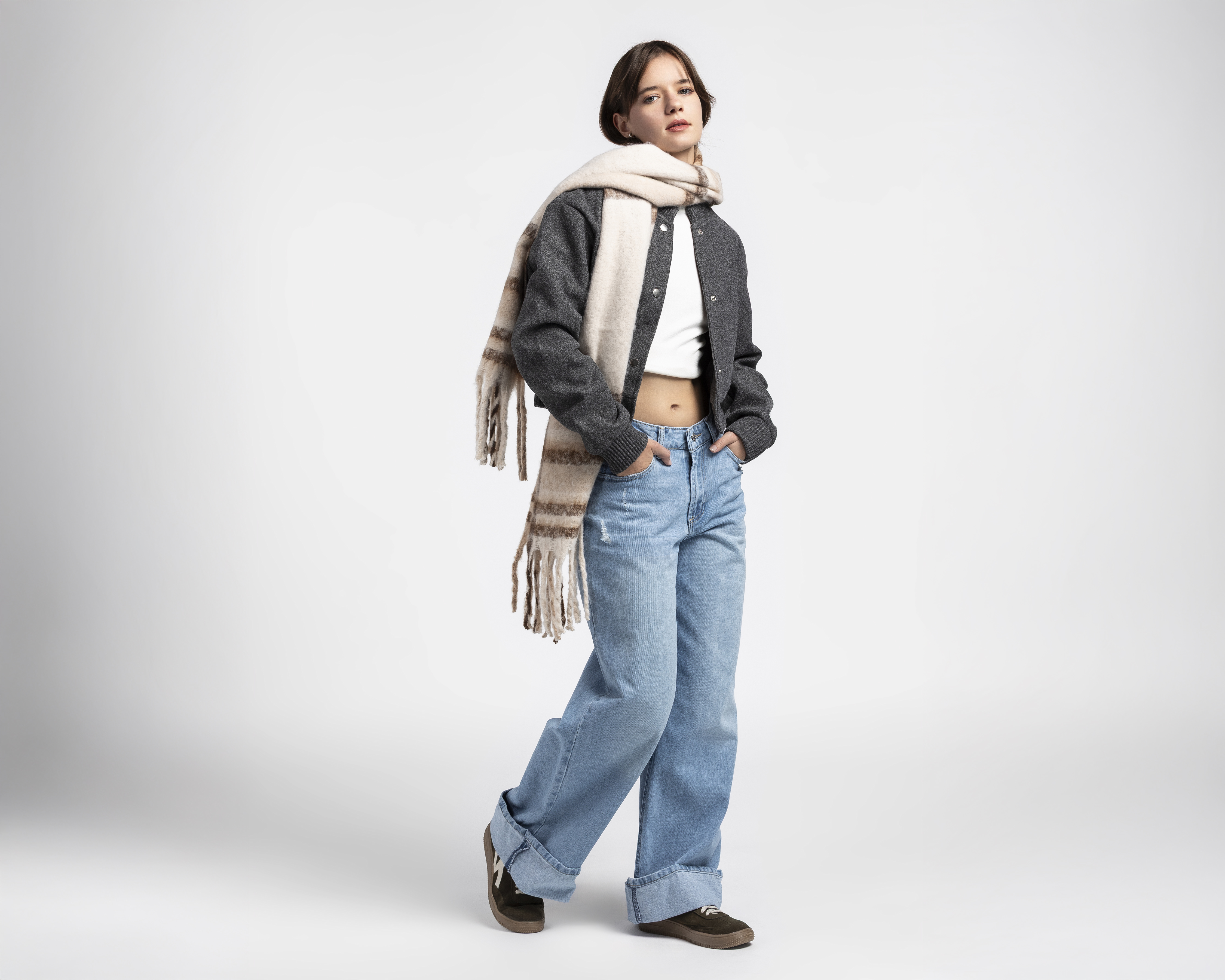 Foto 2 | Foto 2 | Chamarra Gris Refill para Mujer