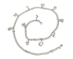 Cinturón de Metal para Mujer Strona Plateado