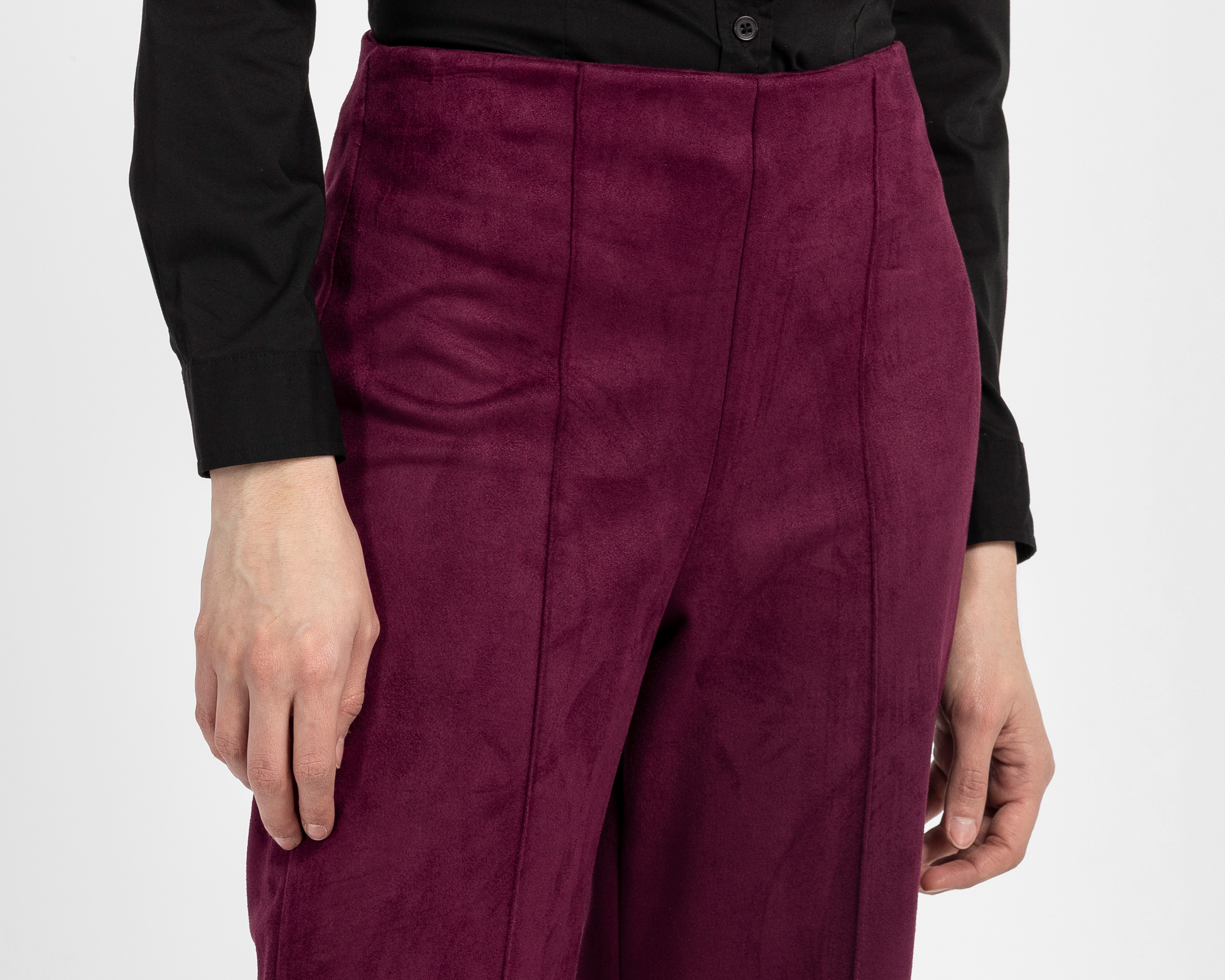 Foto 4 | Foto 4 | Pantalón Ancho Sahara Vino para Mujer