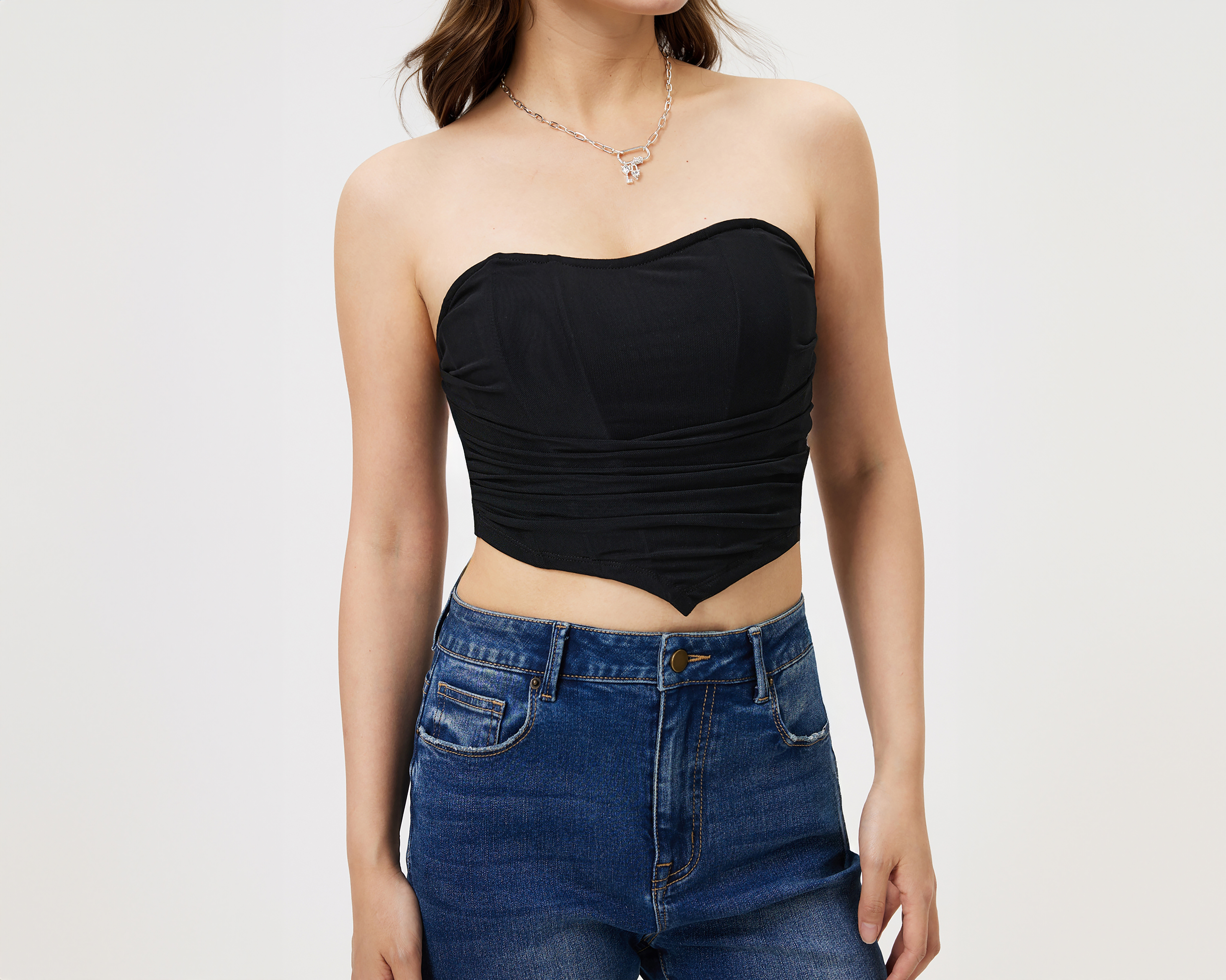 Foto 4 pulgar | Foto 3 | Blusa Strapless Savana para Mujer