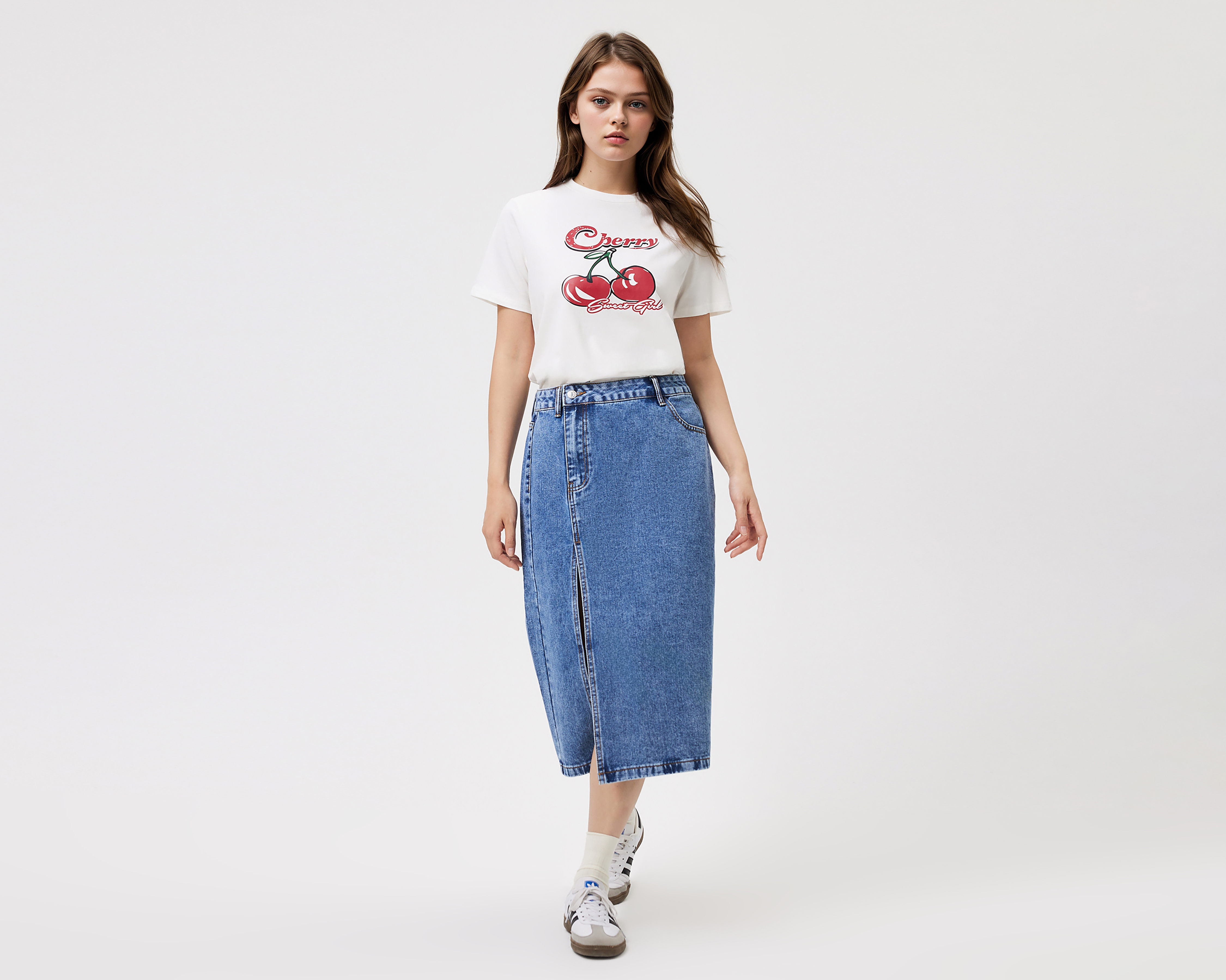 Foto 6 pulgar | Foto 5 | Falda Midi Savana con Abertura