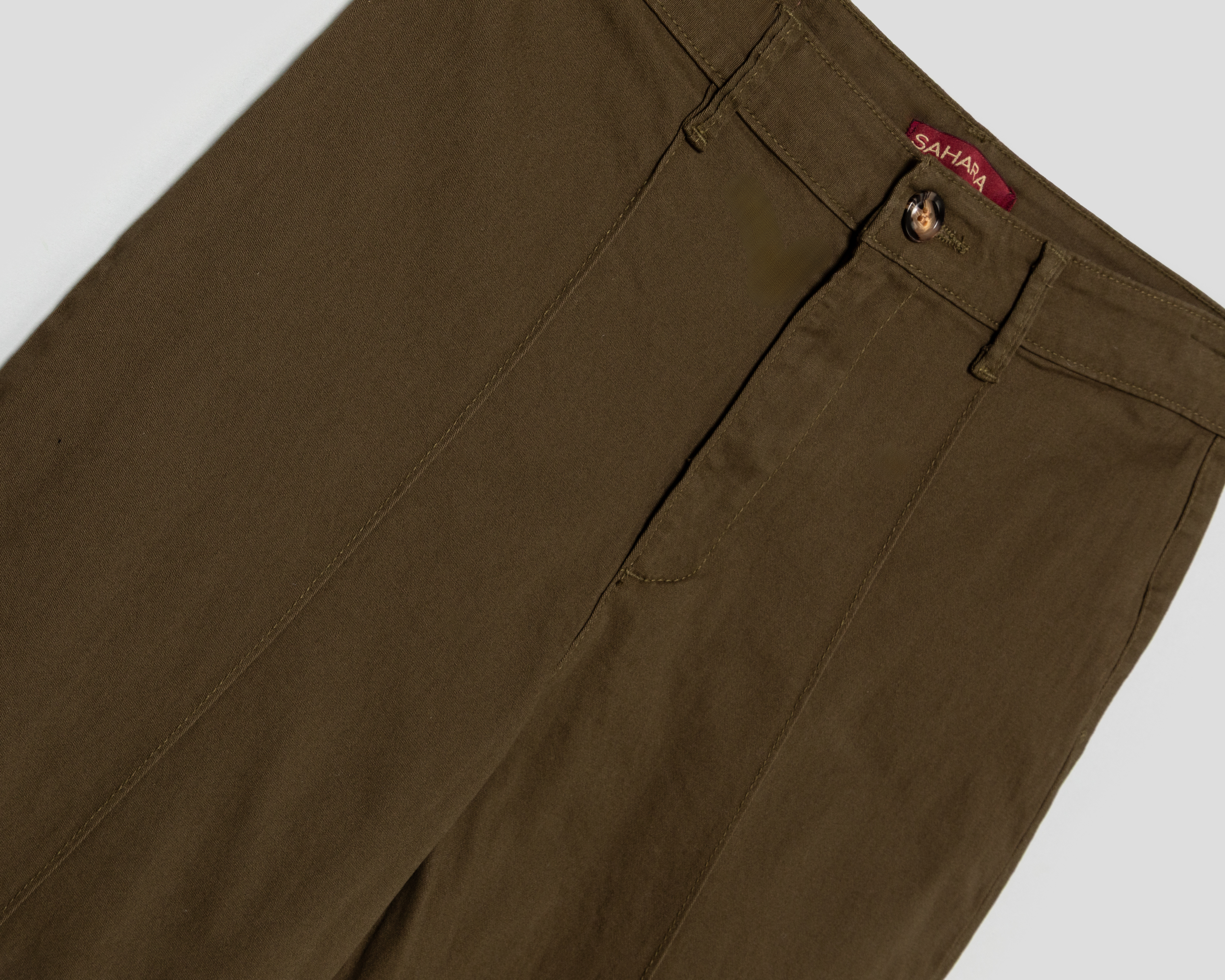 Foto 4 pulgar | Foto 3 | Pantalón de Gabardina Sahara Verde para Mujer