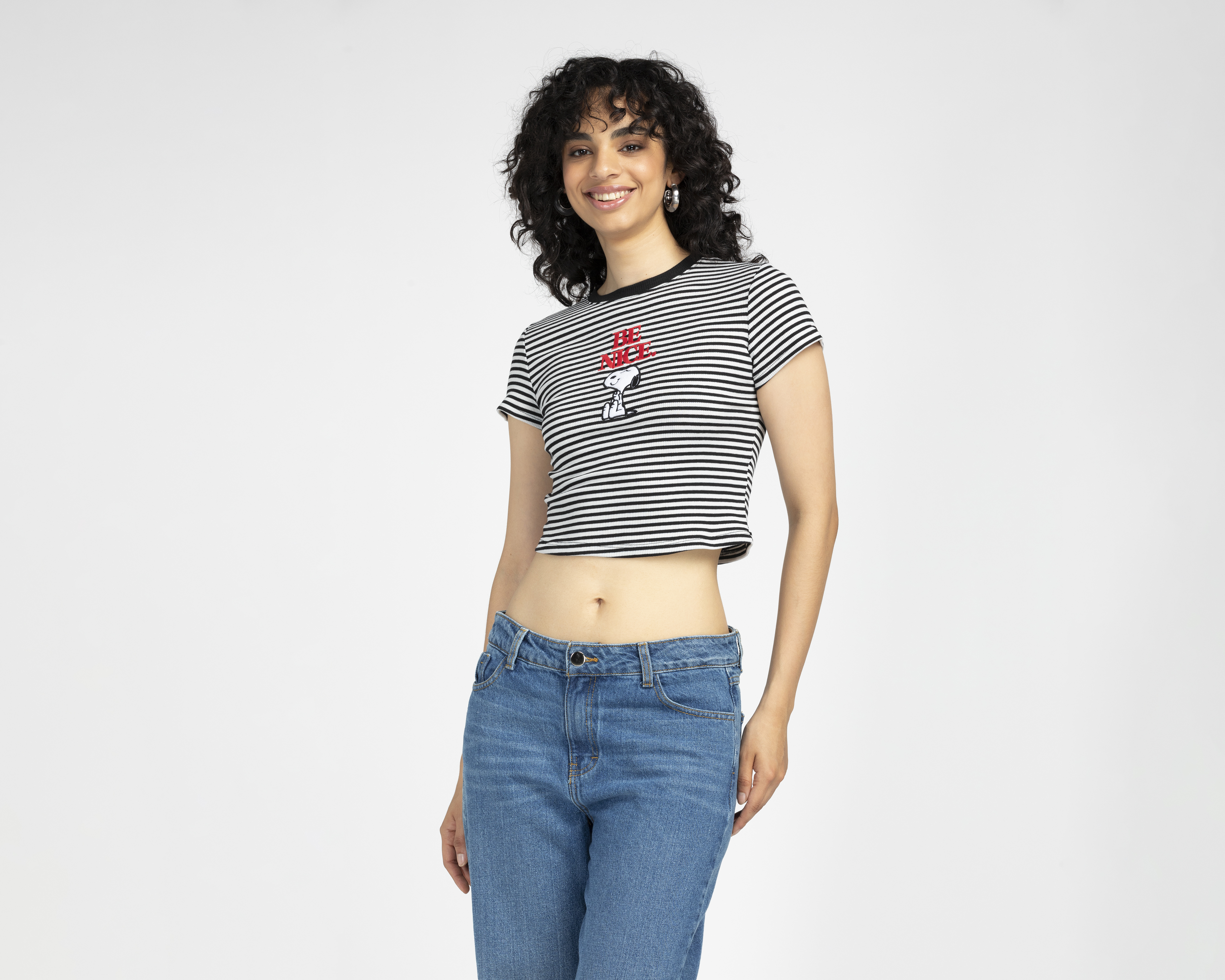 Playera Manga Corta Peanuts para Mujer