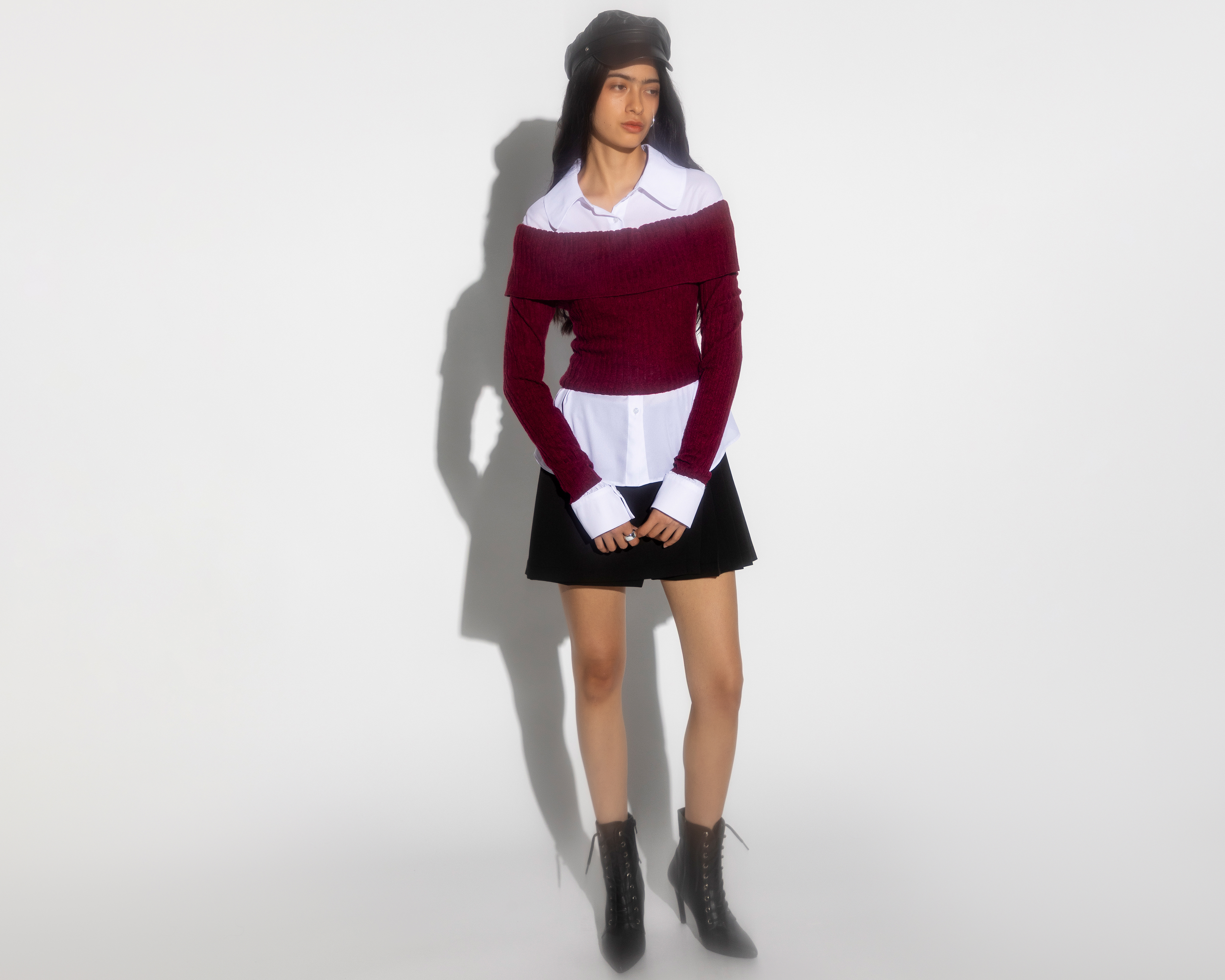 Short Falda Strona Tableado para Mujer