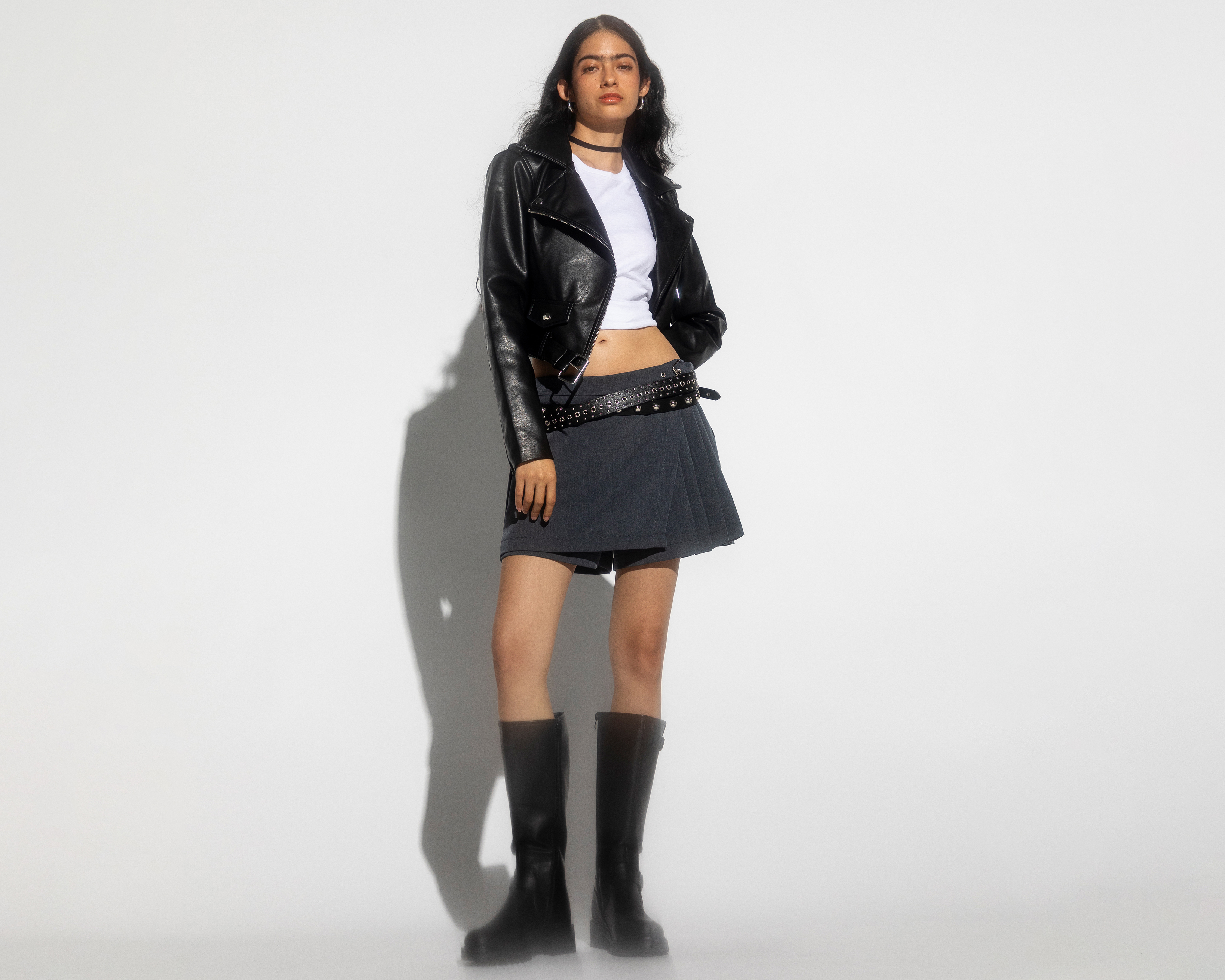 Short Falda Strona Tableado para Mujer