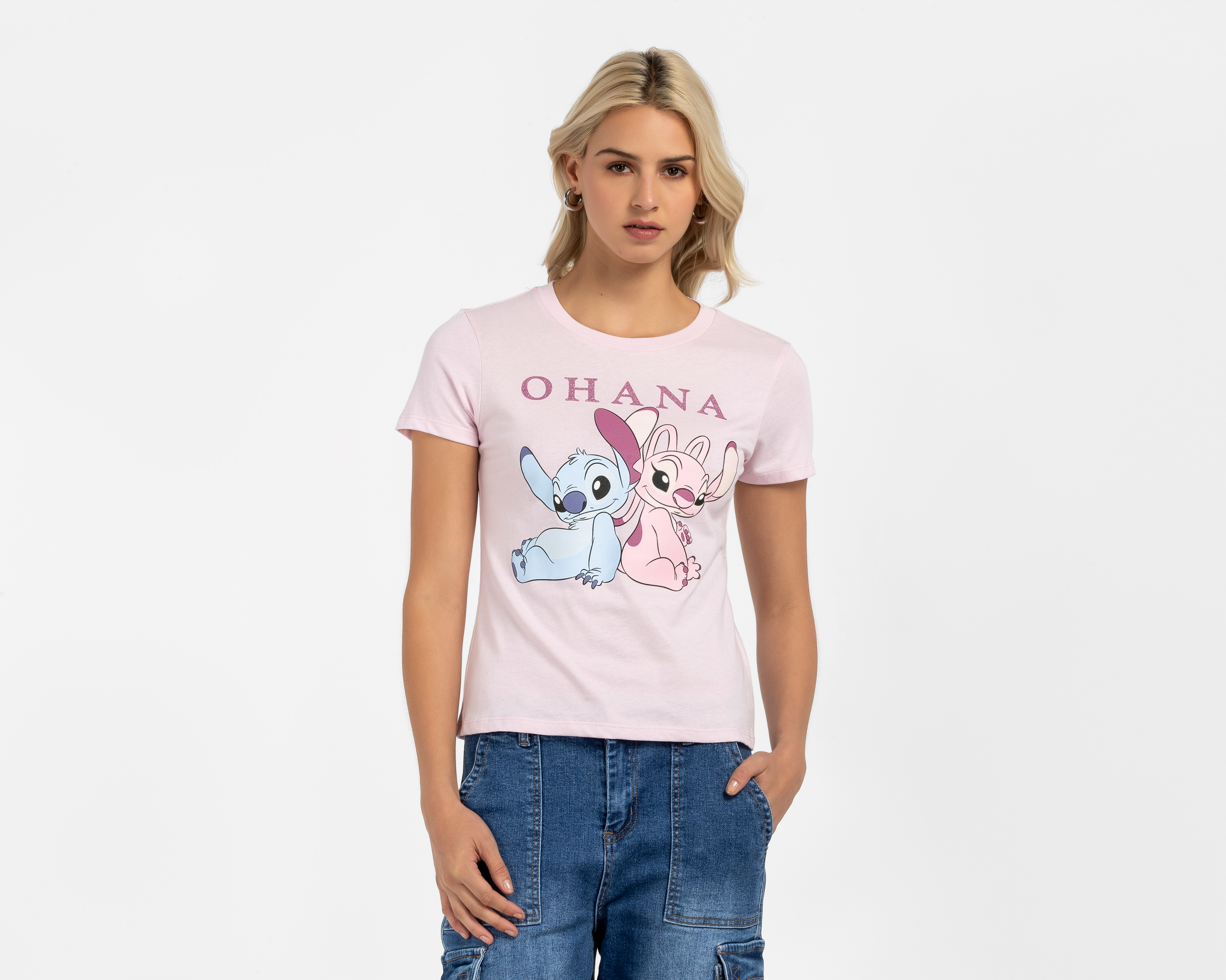 Foto 1 | Foto 1 | Playera Estampada Disney Stitch para Mujer