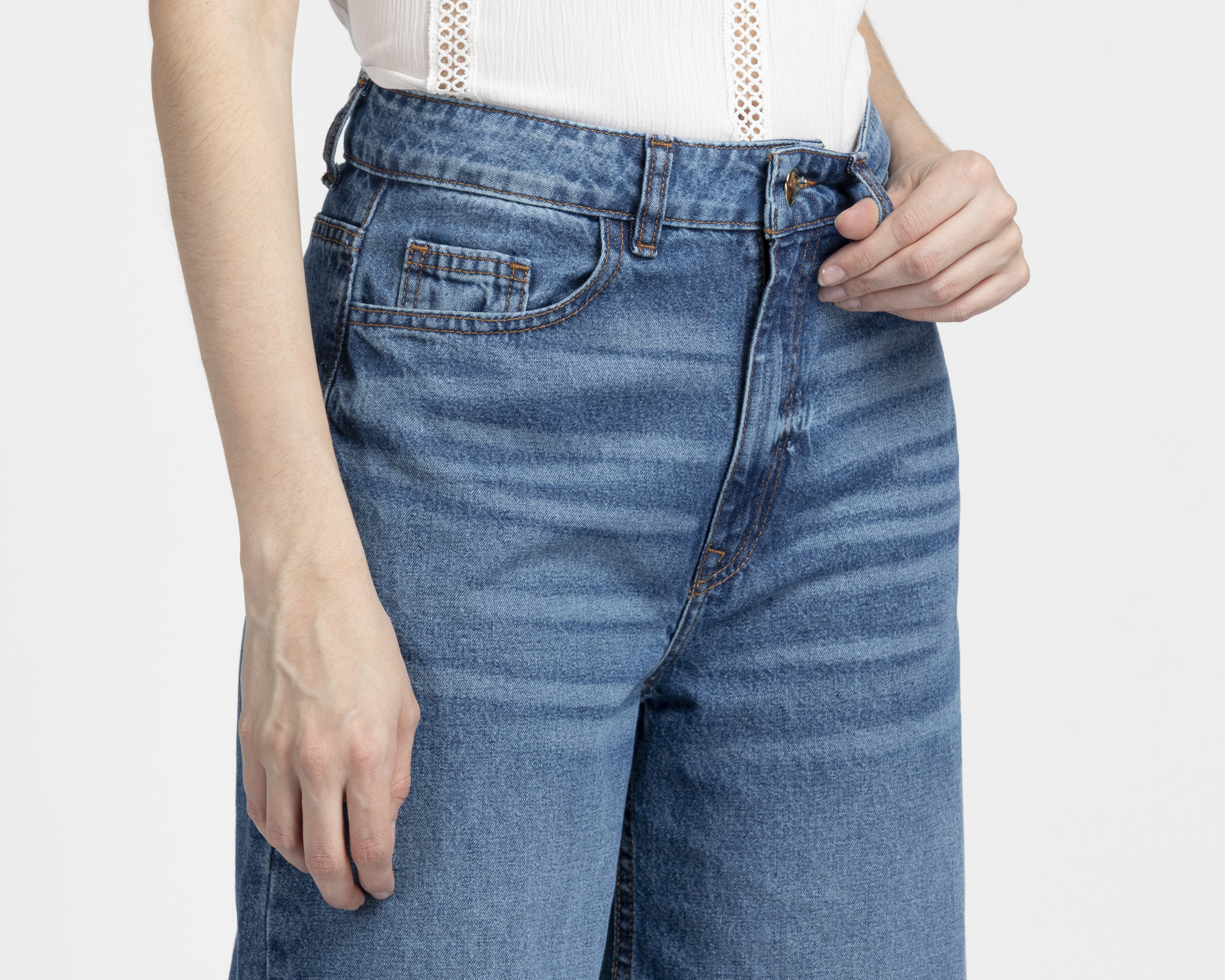 Foto 5 pulgar | Foto 4 | Jeans Wide Leg Sahara para Mujer