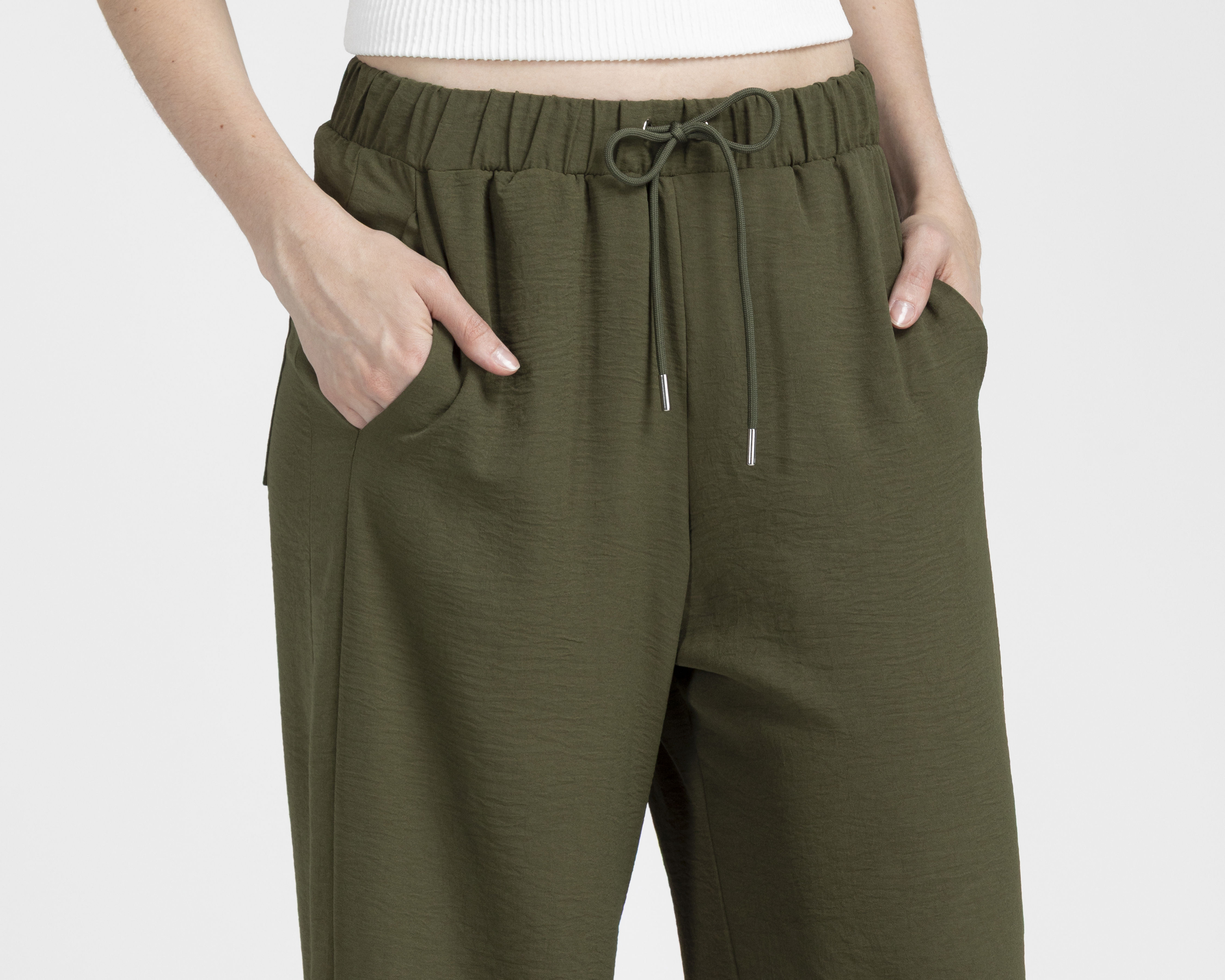 Foto 5 pulgar | Foto 4 | Pantalón Ancho Sahara Verde para Mujer