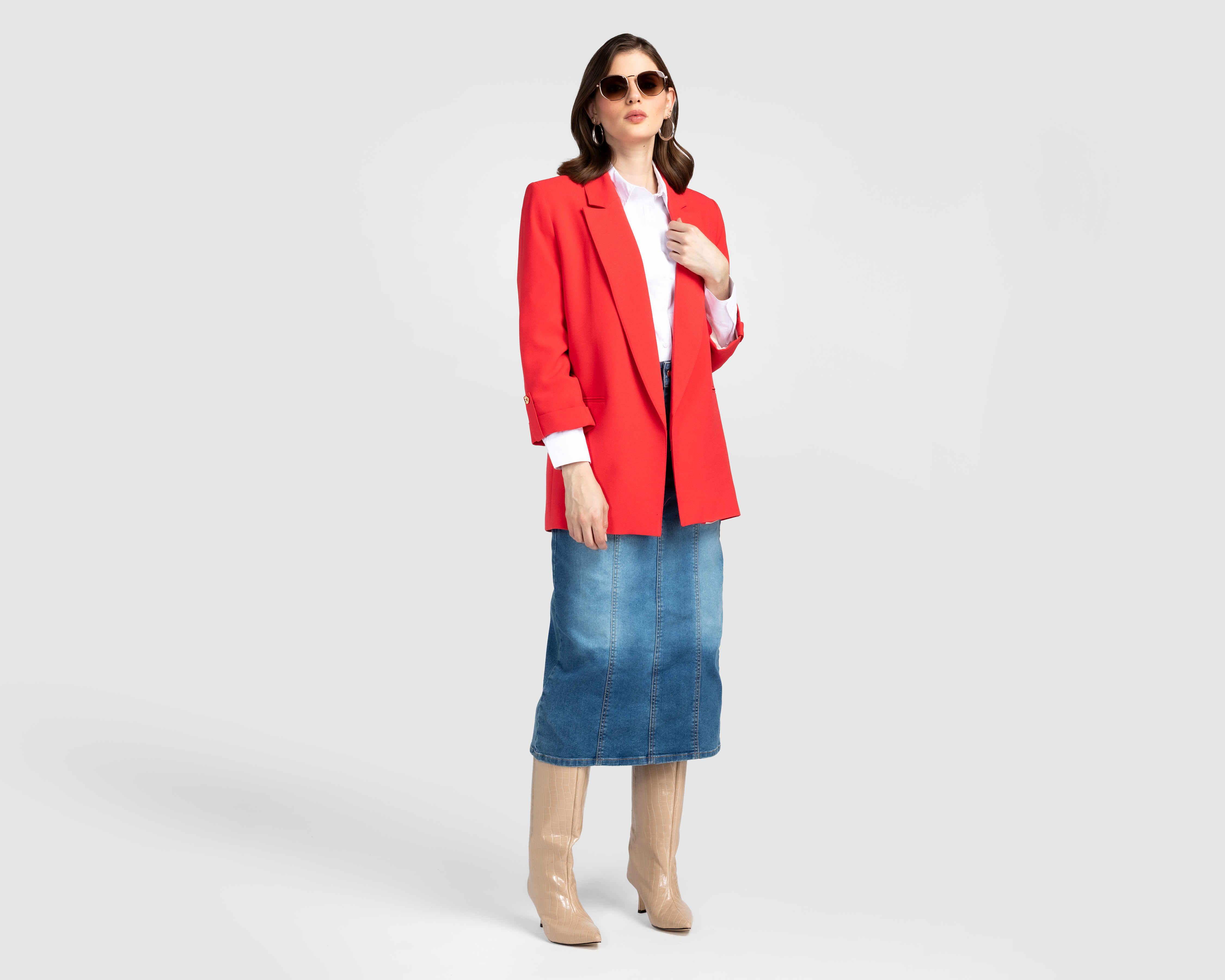 Foto 3 pulgar | Foto 2 | Blazer Rojo Charme para Mujer