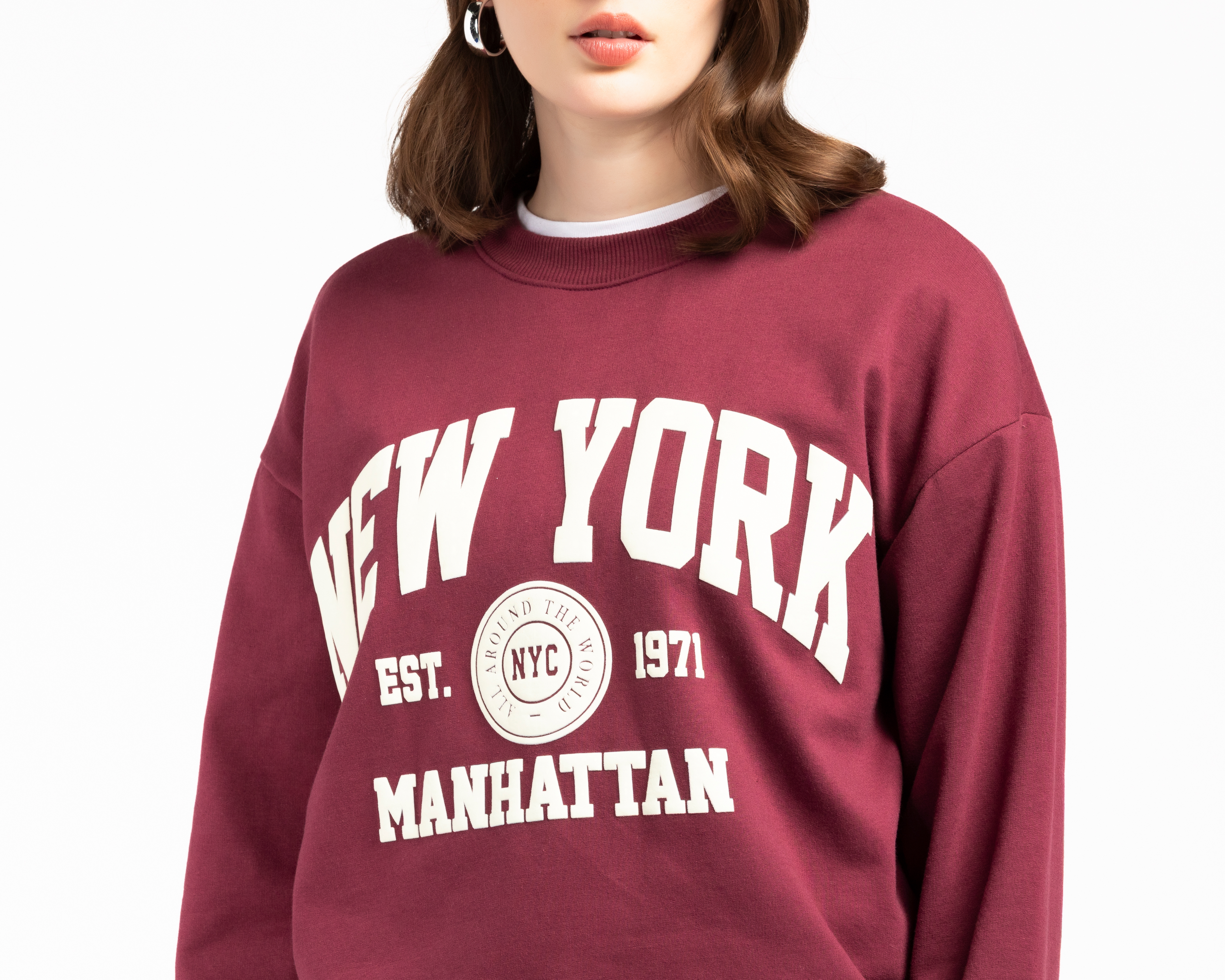 Foto 5 pulgar | Foto 4 | Sudadera Vino Sahara para Mujer