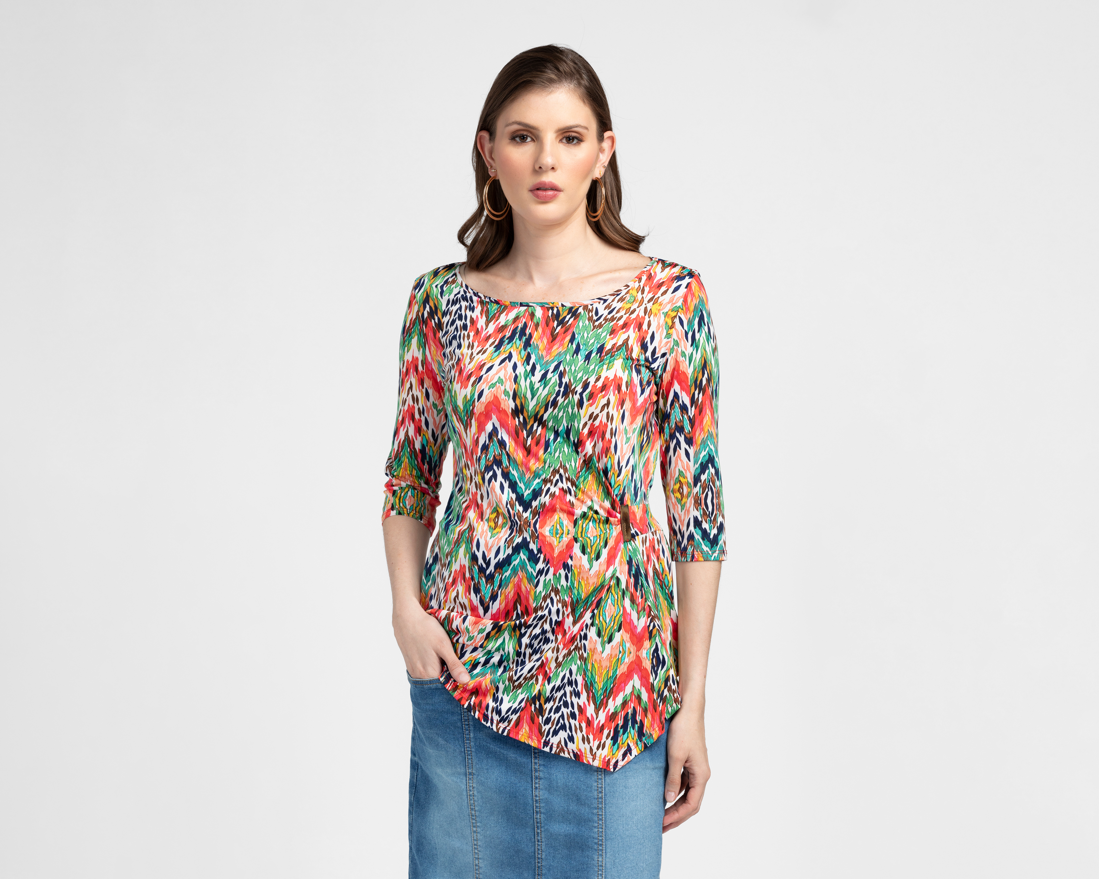 Foto 1 | Foto 1 | Playera Multicolor Charme para Mujer