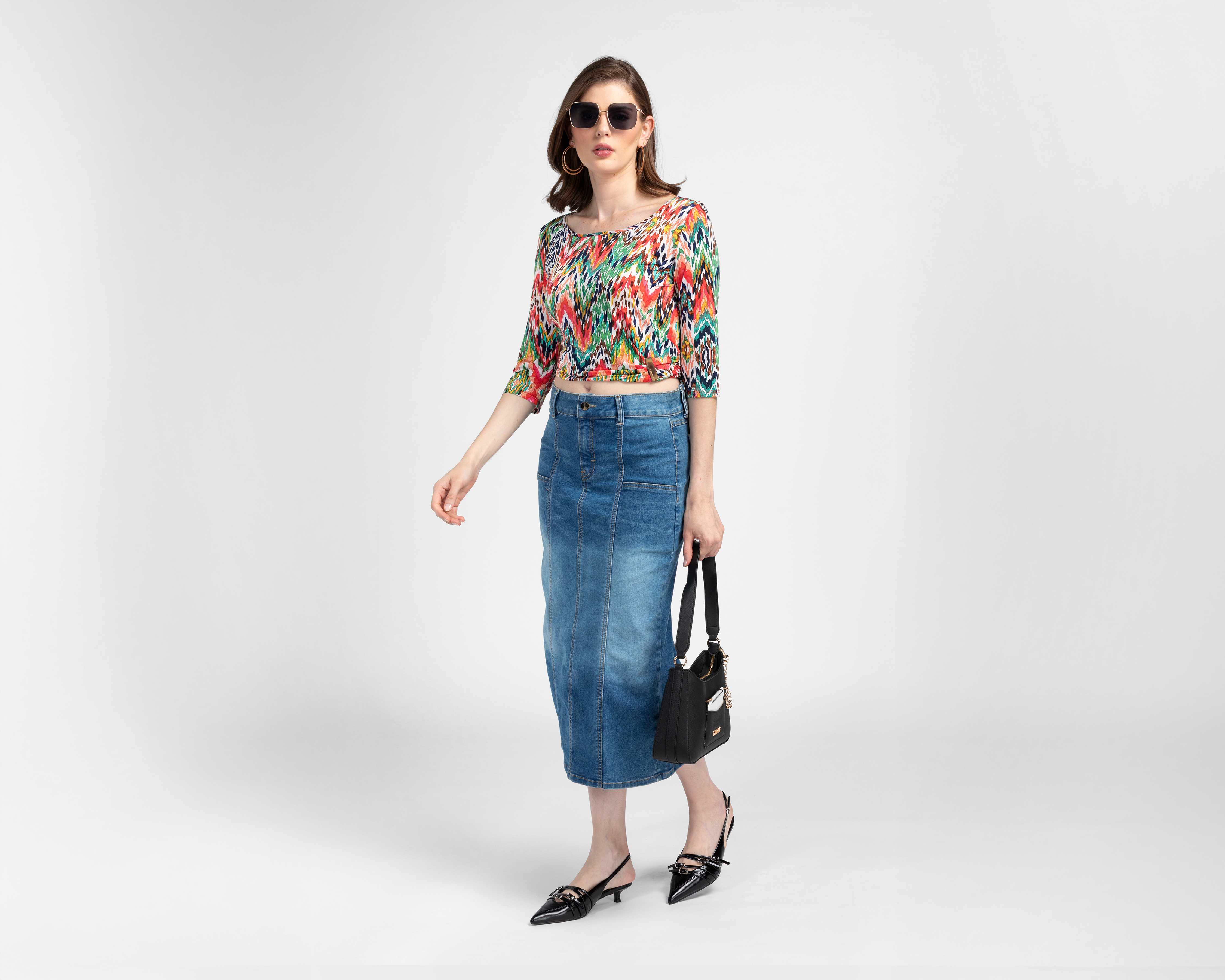 Foto 2 | Foto 2 | Playera Multicolor Charme para Mujer