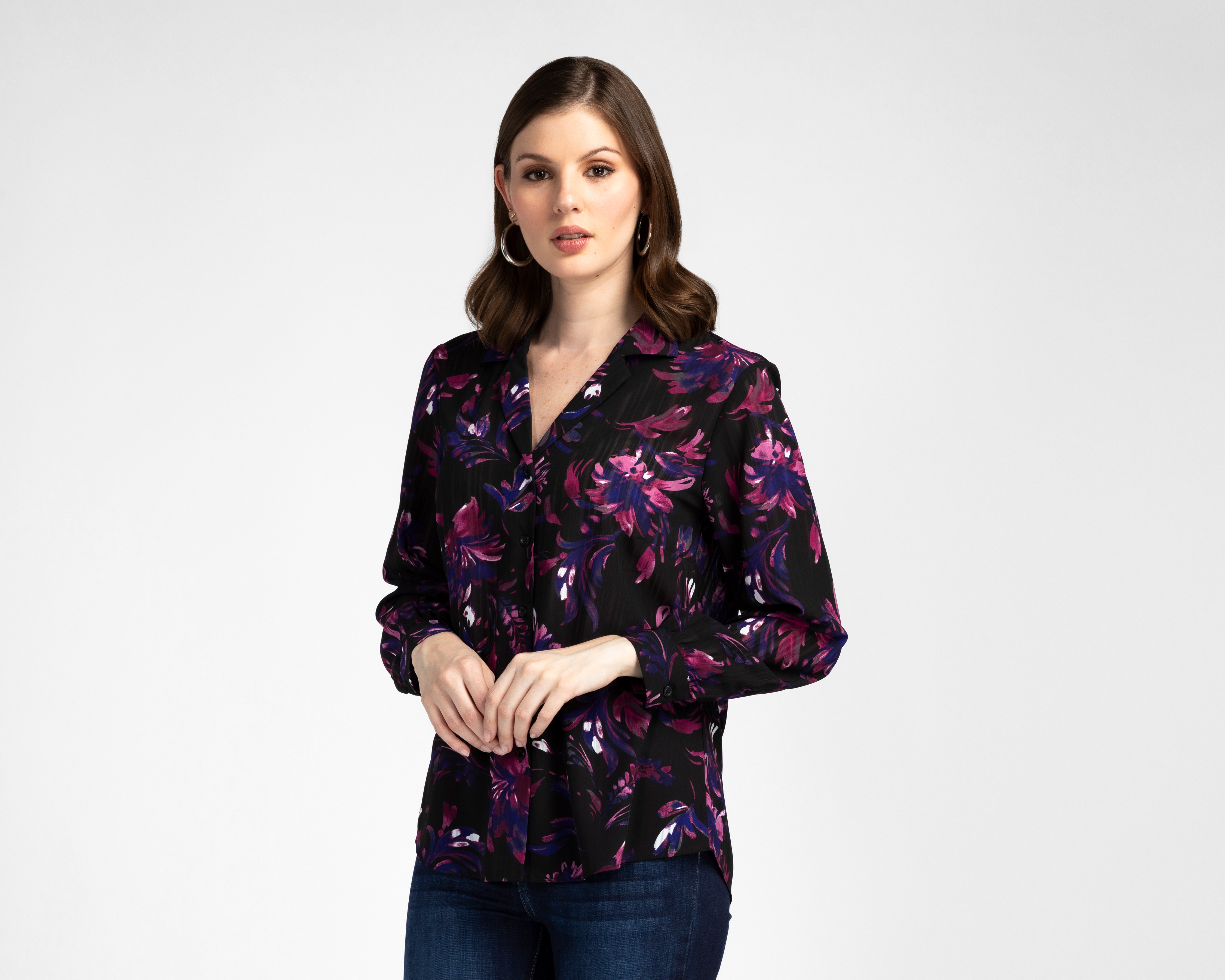 Foto 2 pulgar | Foto 1 | Blusa Floral Charme para Mujer