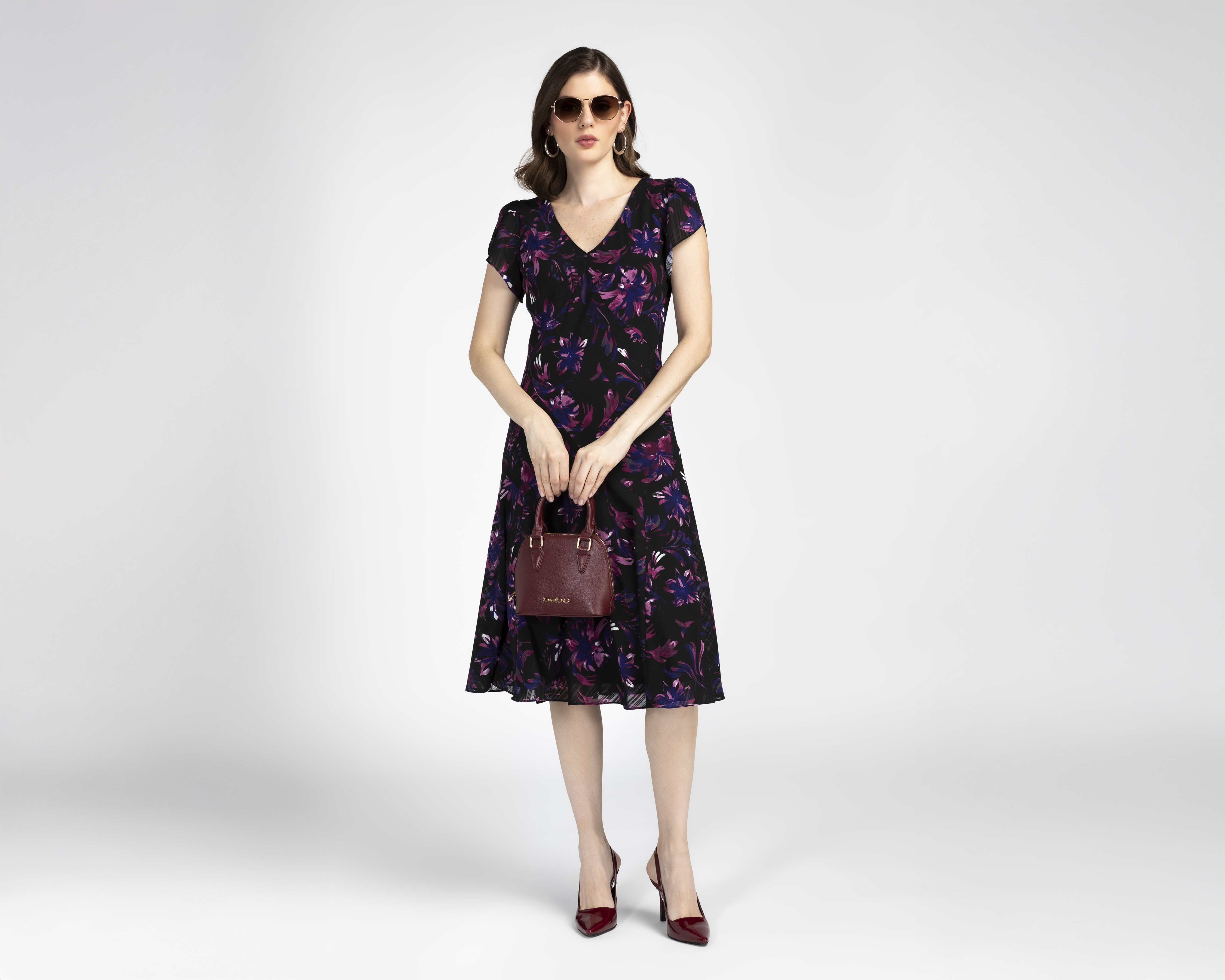 Foto 2 | Foto 2 | Vestido Casual Charme Negro Floral para Mujer