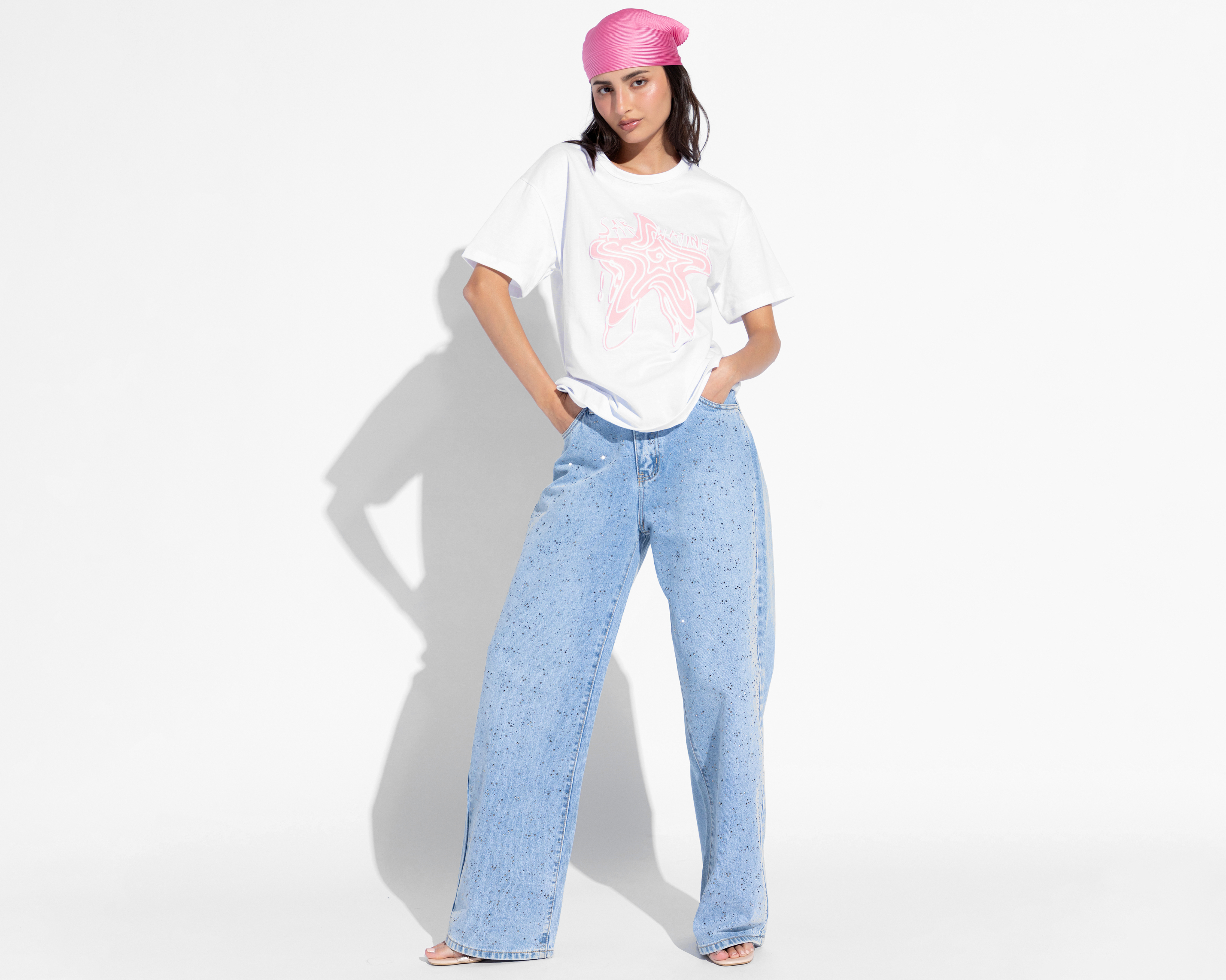 Foto 2 pulgar | Foto 1 | Playera Blanca Strona para Mujer