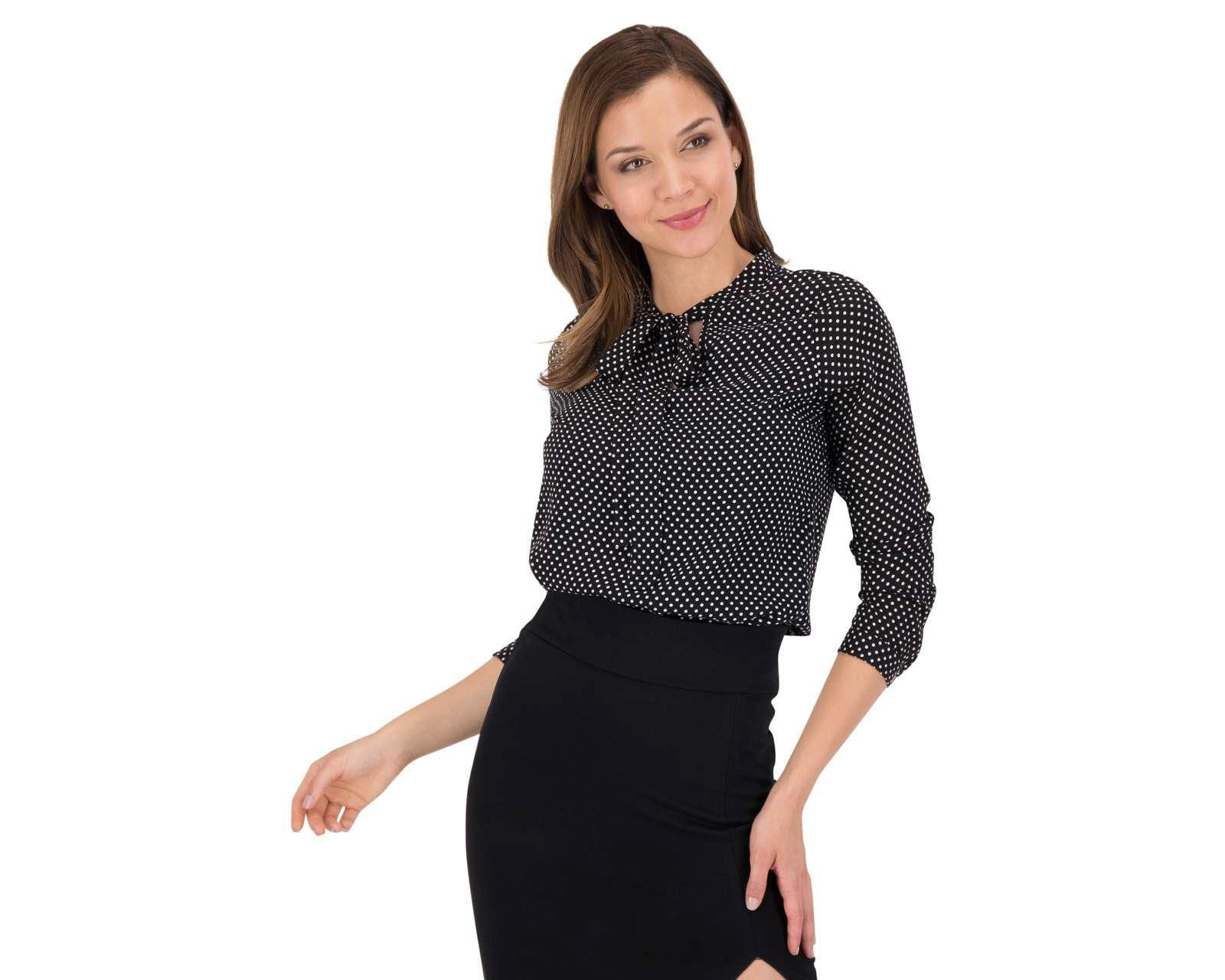 Blusa color Negro Manga Larga marca Sahara para Mujer