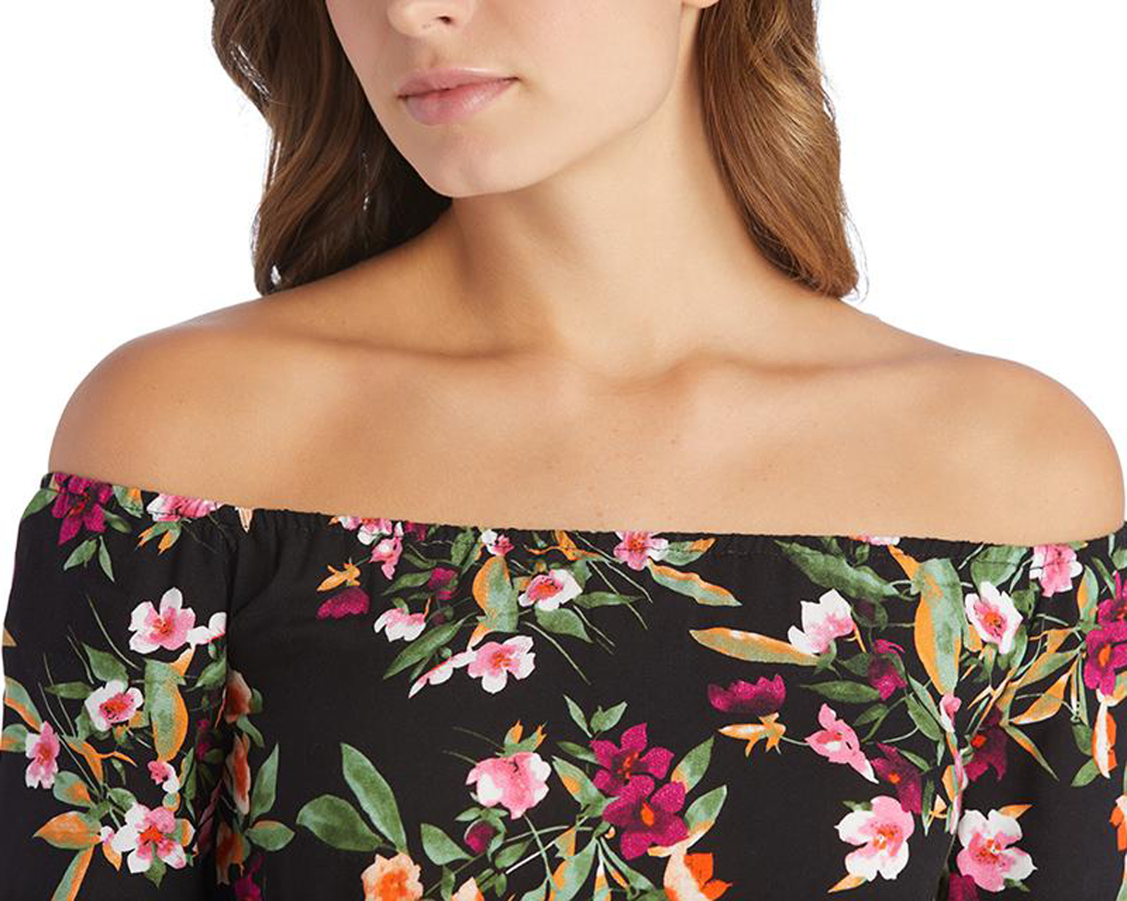 Foto 5 pulgar | Foto 4 | Vestido 18 Forever Casual Corto Hombros Descubiertos Estampado Floral