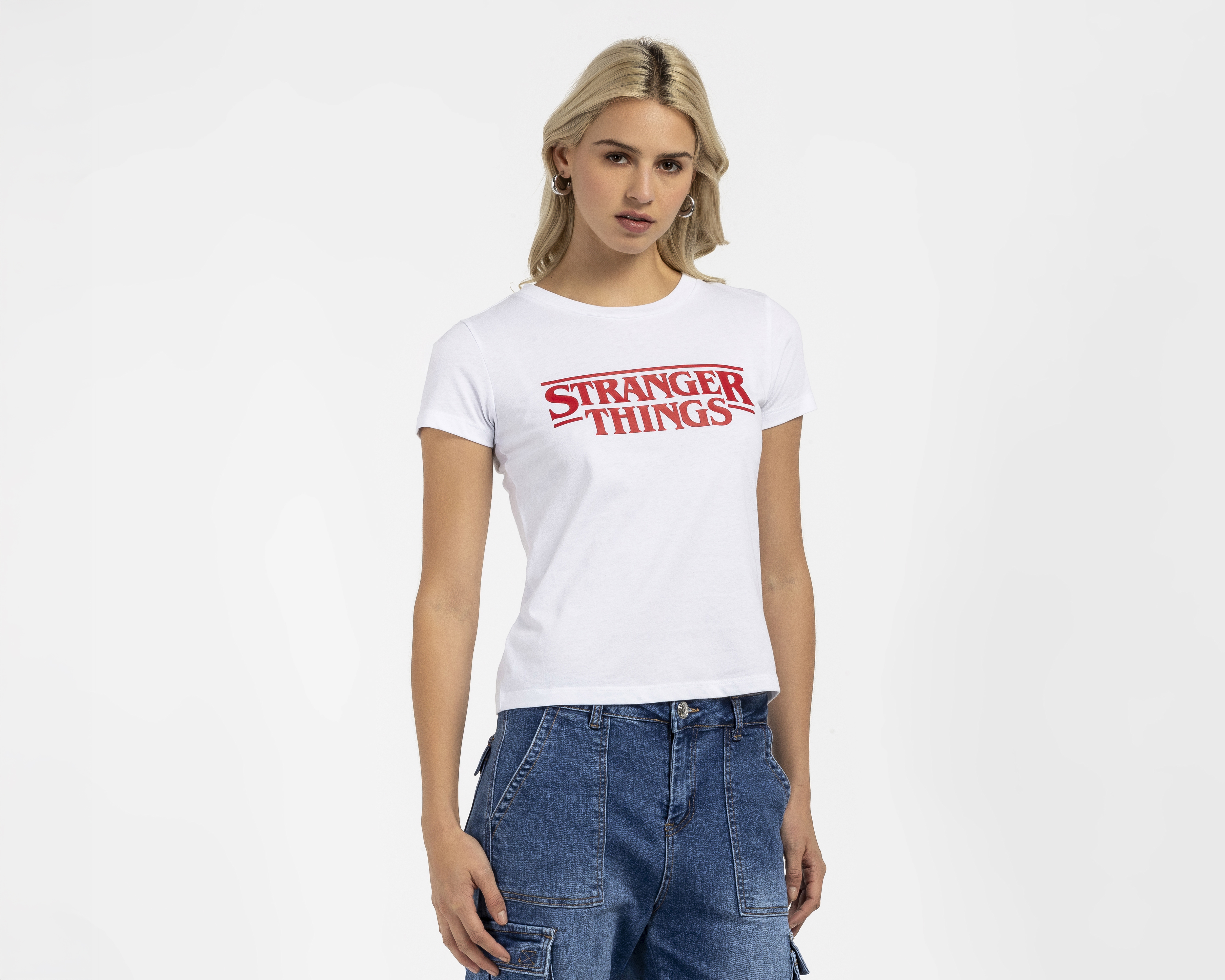 Foto 1 | Foto 1 | Playera Manga Corta Stranger Things para Mujer