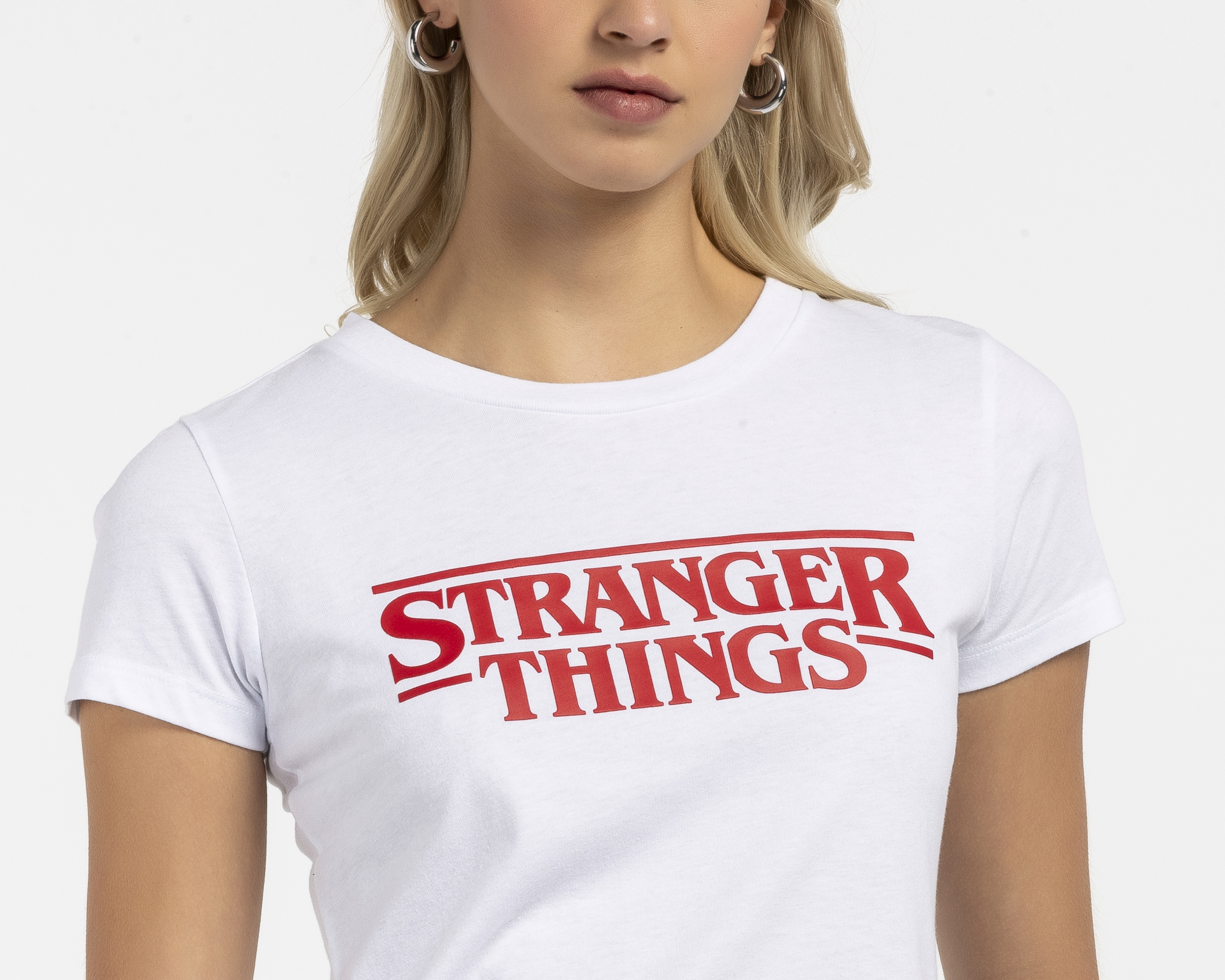 Foto 4 pulgar | Foto 3 | Playera Manga Corta Stranger Things para Mujer