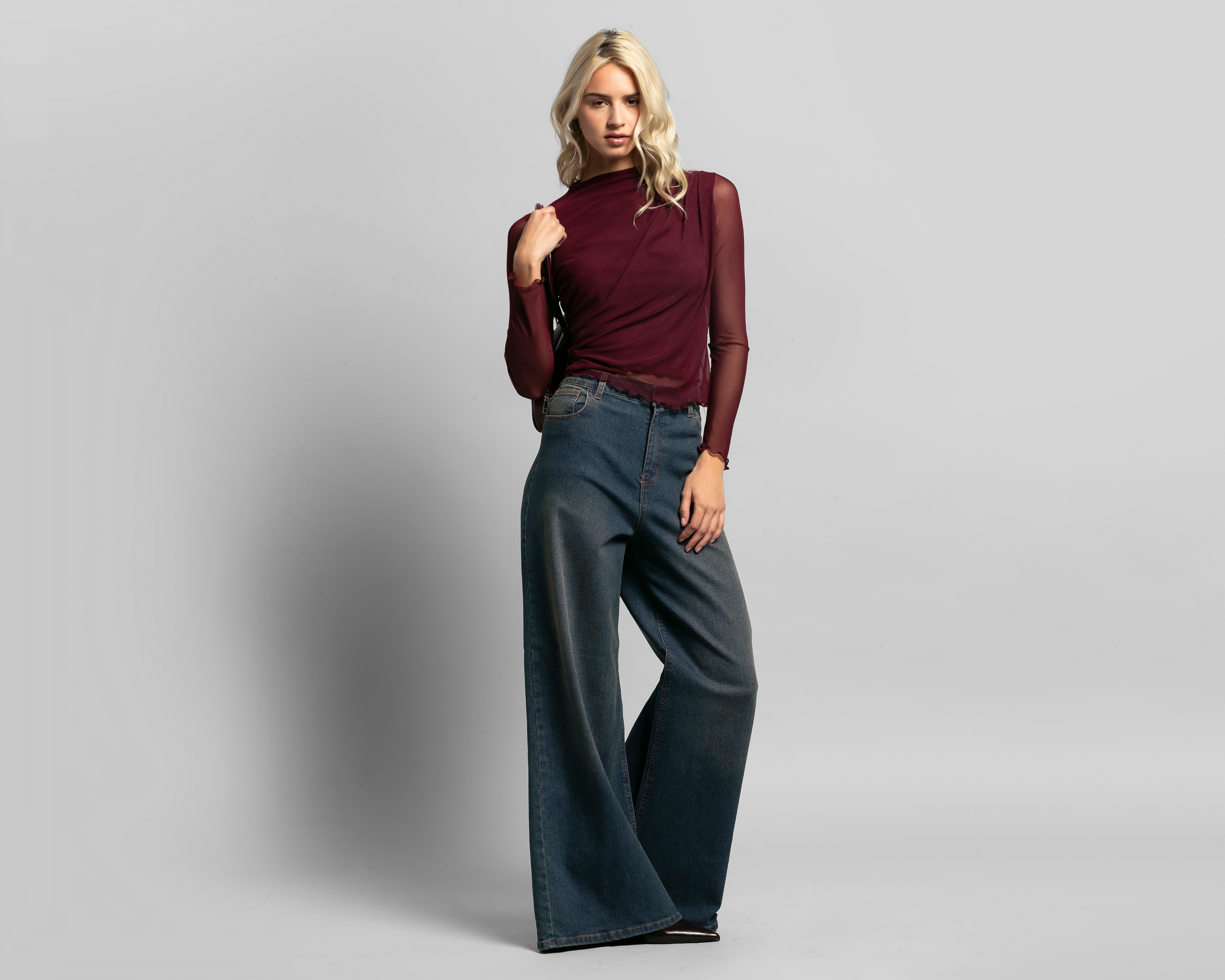 Blusa Manga Larga Strona para Mujer