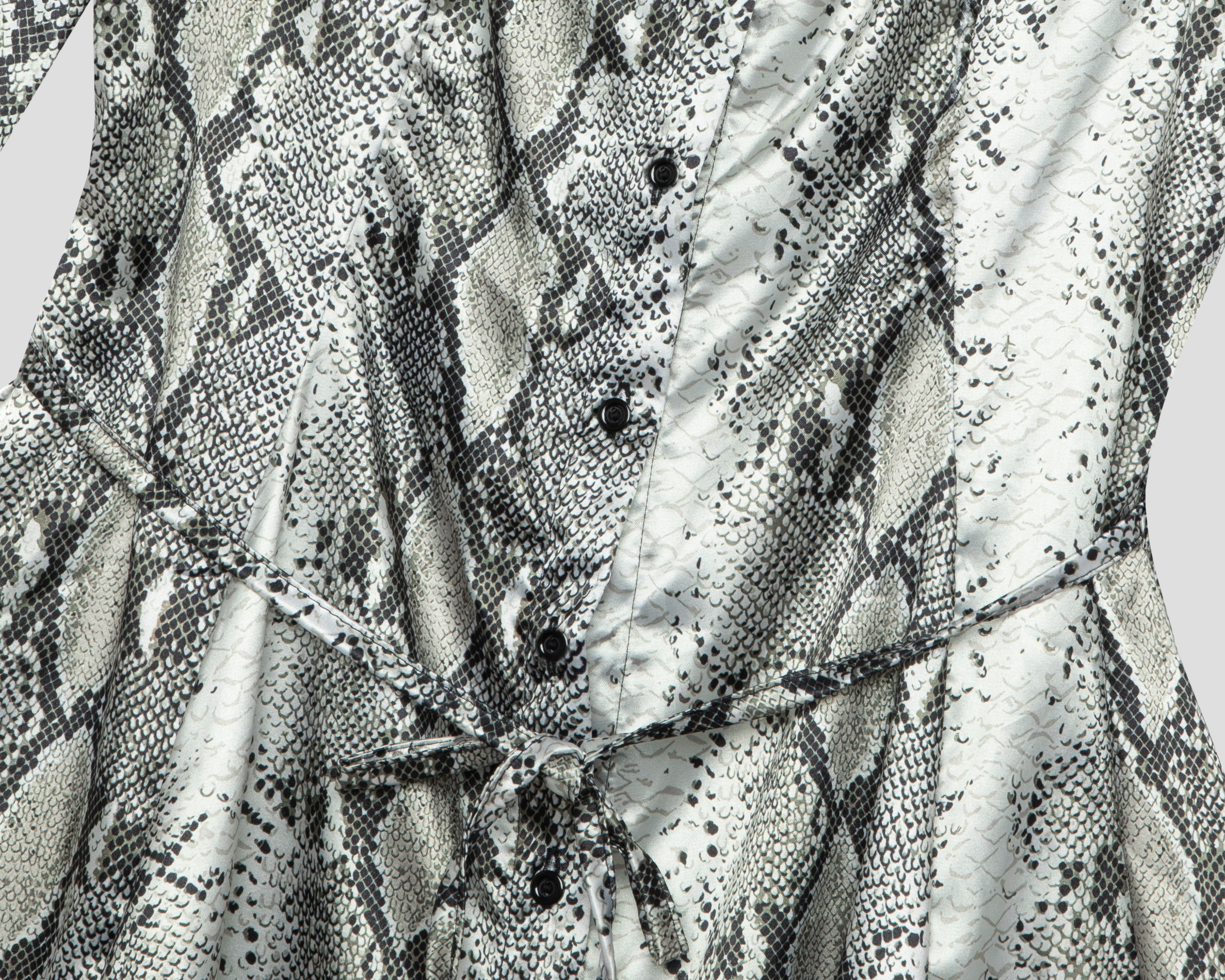 Foto 4 pulgar | Foto 3 | Vestido de Fiesta Sahara Manga Larga Animal Print con Botones para Mujer