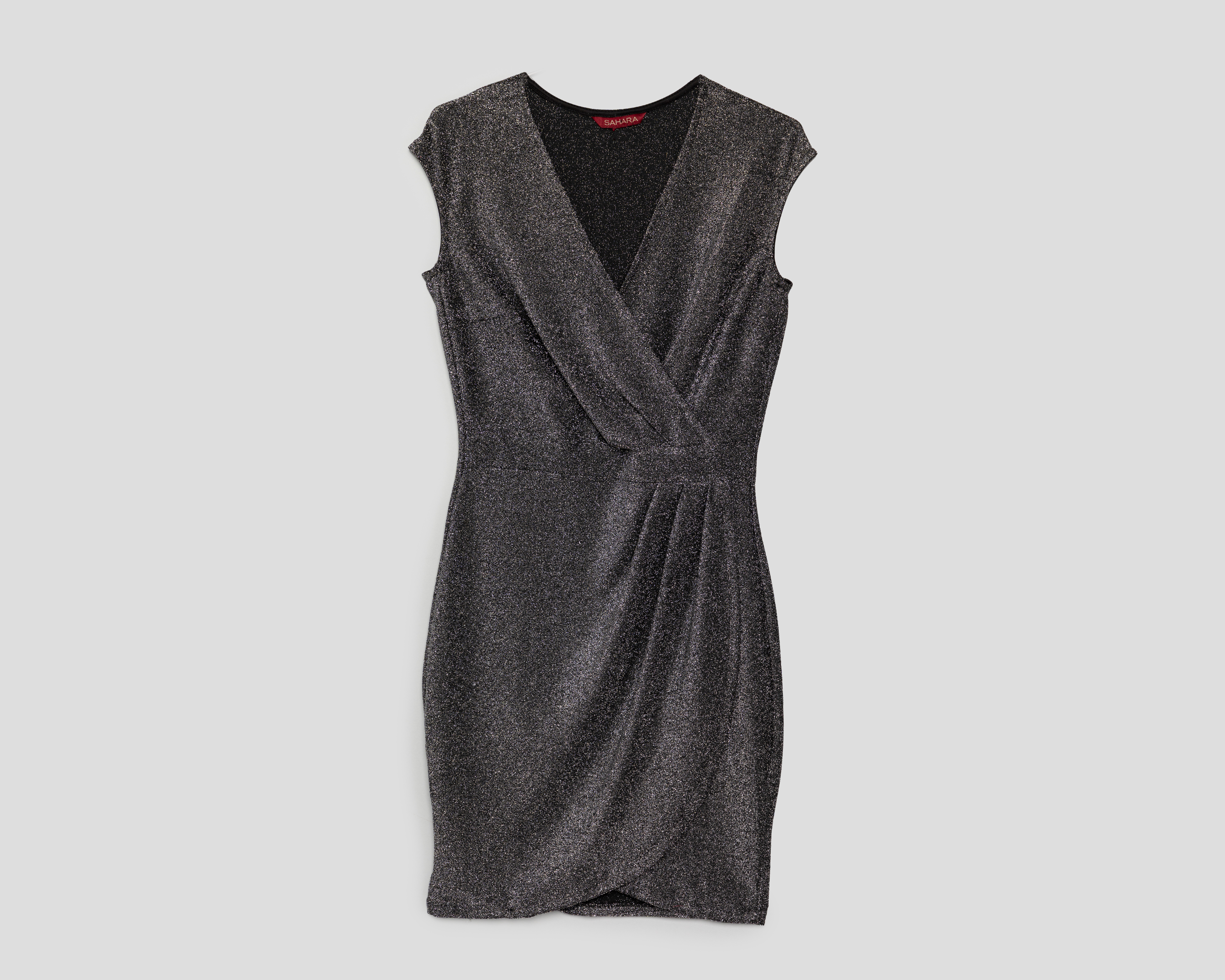 Vestido de Fiesta Sahara Corto con Escote Cruzado para Mujer