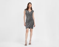 Vestido de Fiesta Sahara Corto con Escote Cruzado para Mujer