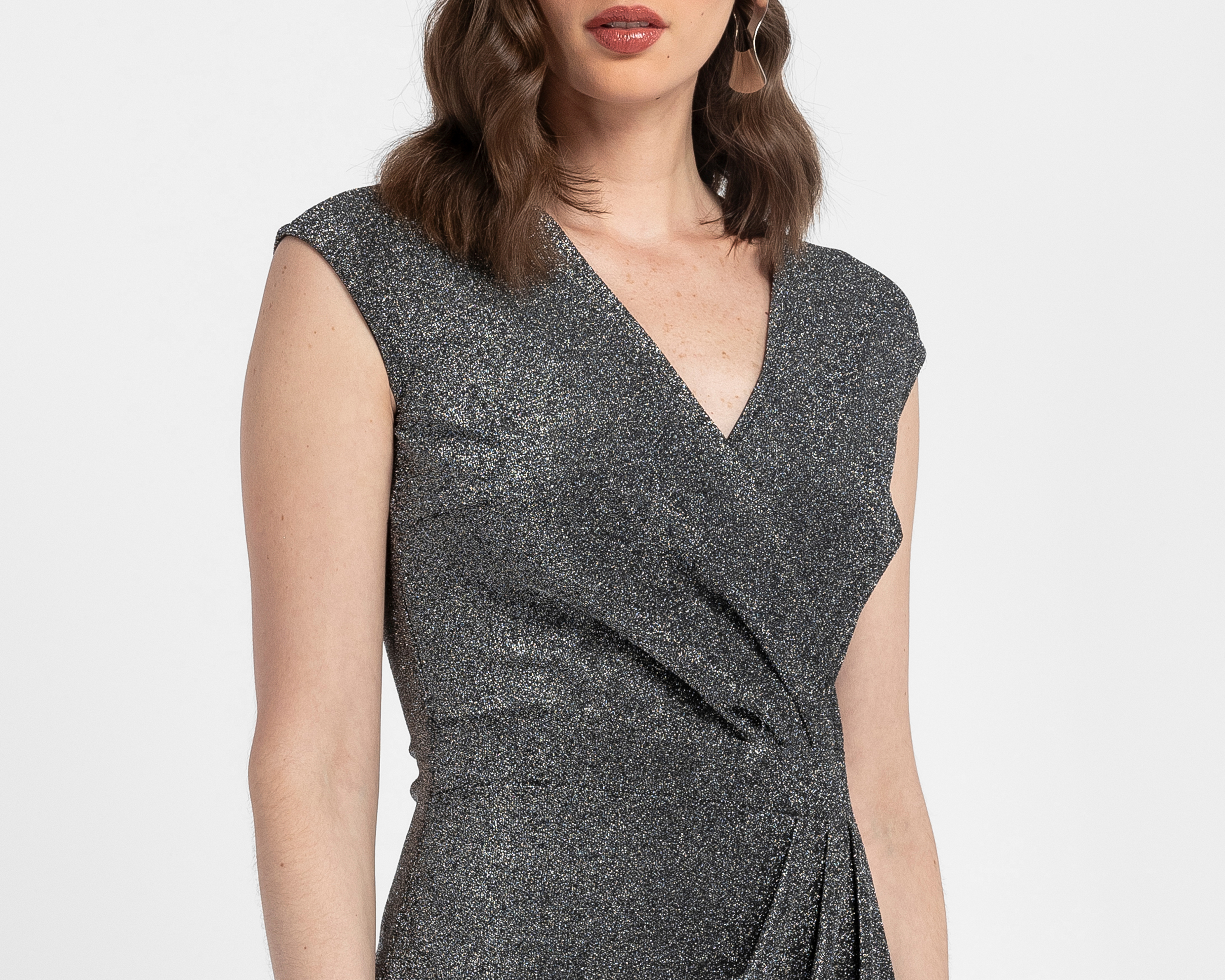 Foto 4 | Foto 4 | Vestido de Fiesta Sahara Corto con Escote Cruzado para Mujer