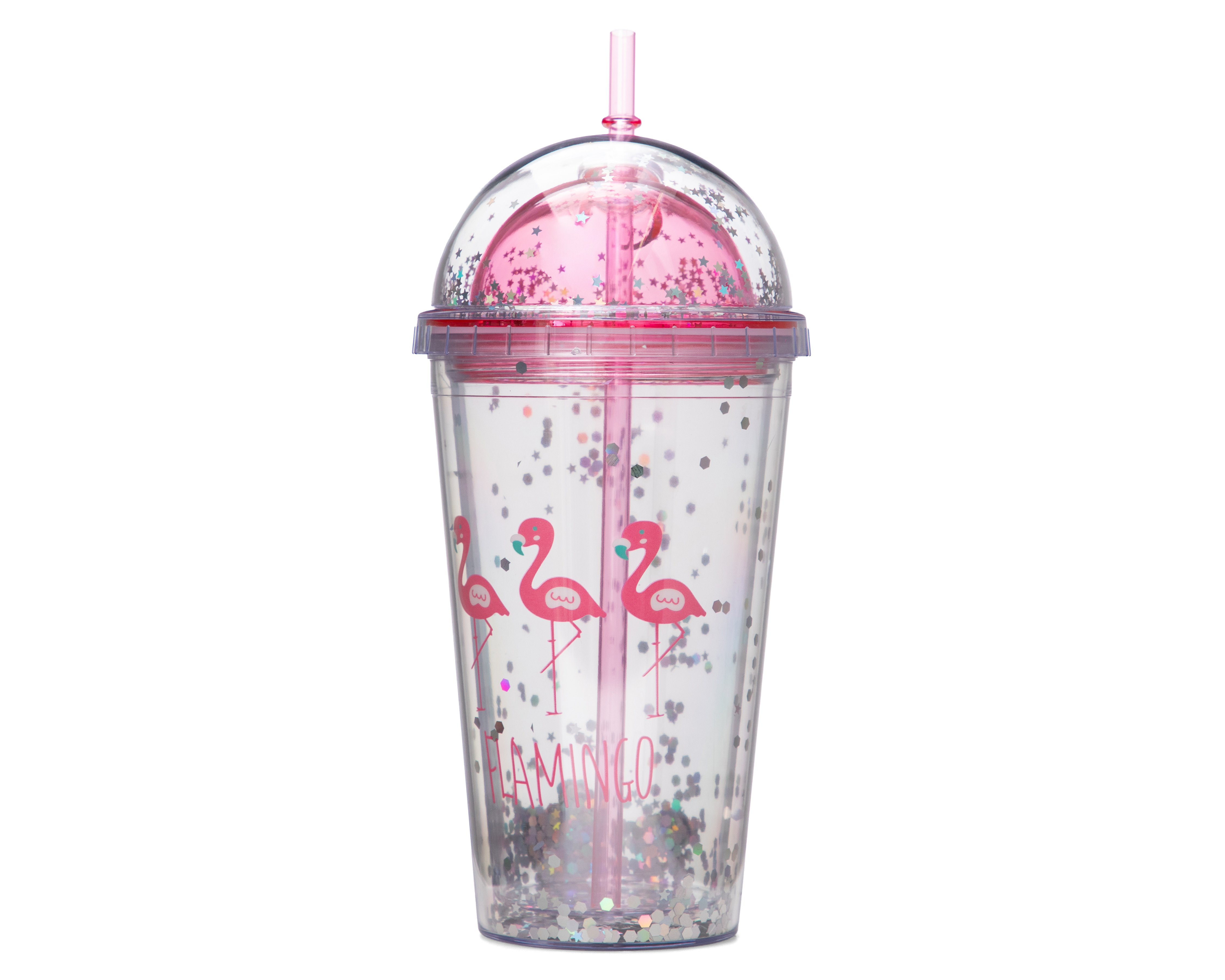 Vaso con Popote de Plástico 18 Forever 450 ml