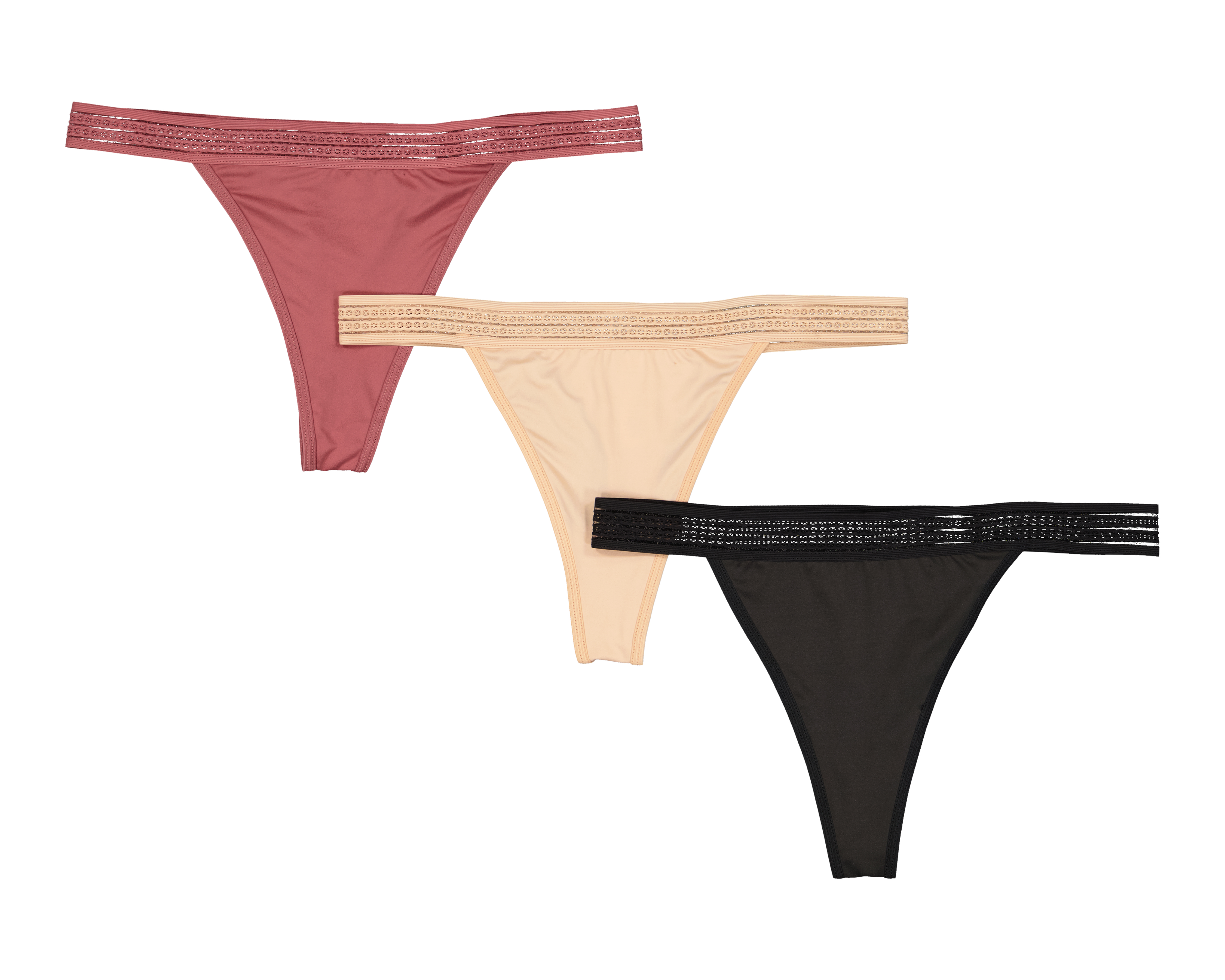 Tanga con Elástico Frescura para Mujer 3 Piezas