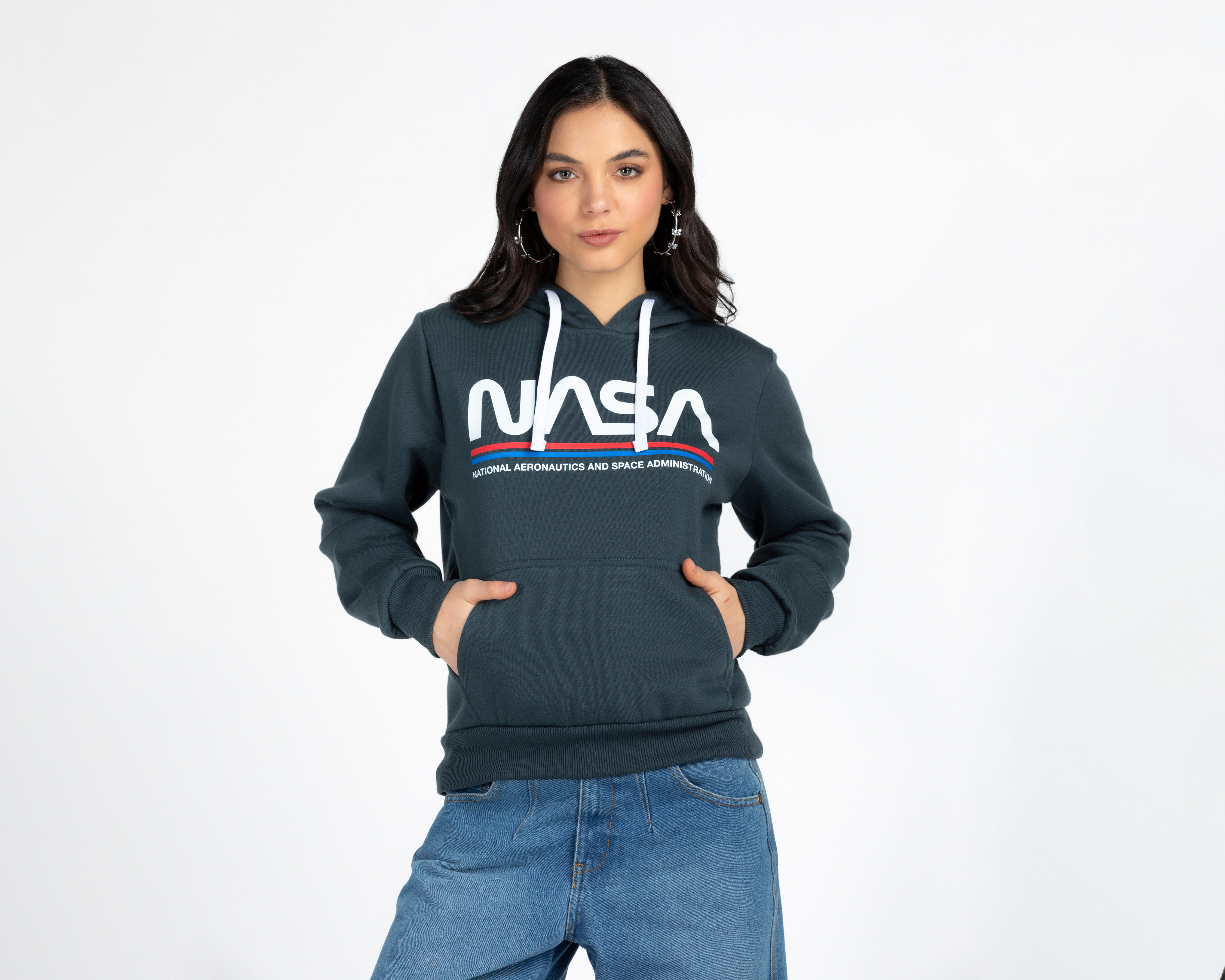Foto 2 pulgar | Foto 1 | Sudadera con Gorro NASA para Mujer