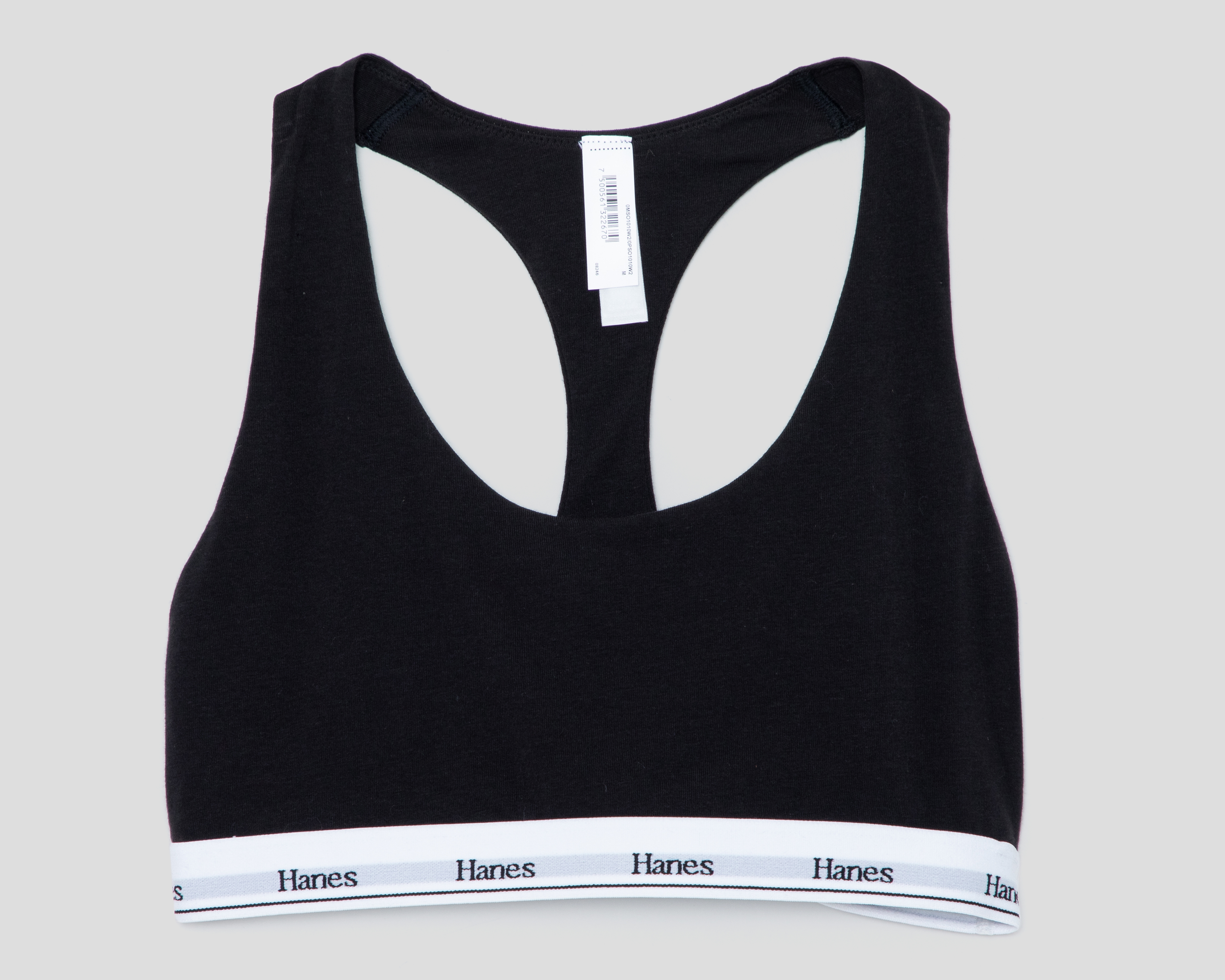 Top Copas Triangulares Negro Hanes