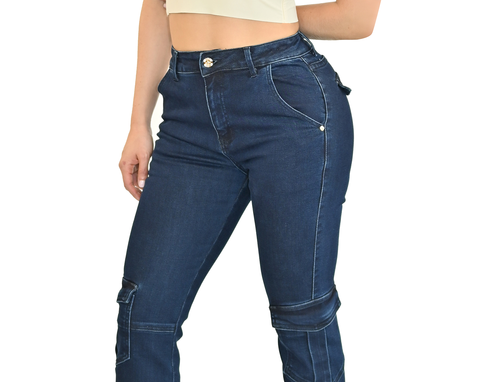 Foto 4 | Foto 4 | Pantalón Cargo Most Look Azul Juvenil
