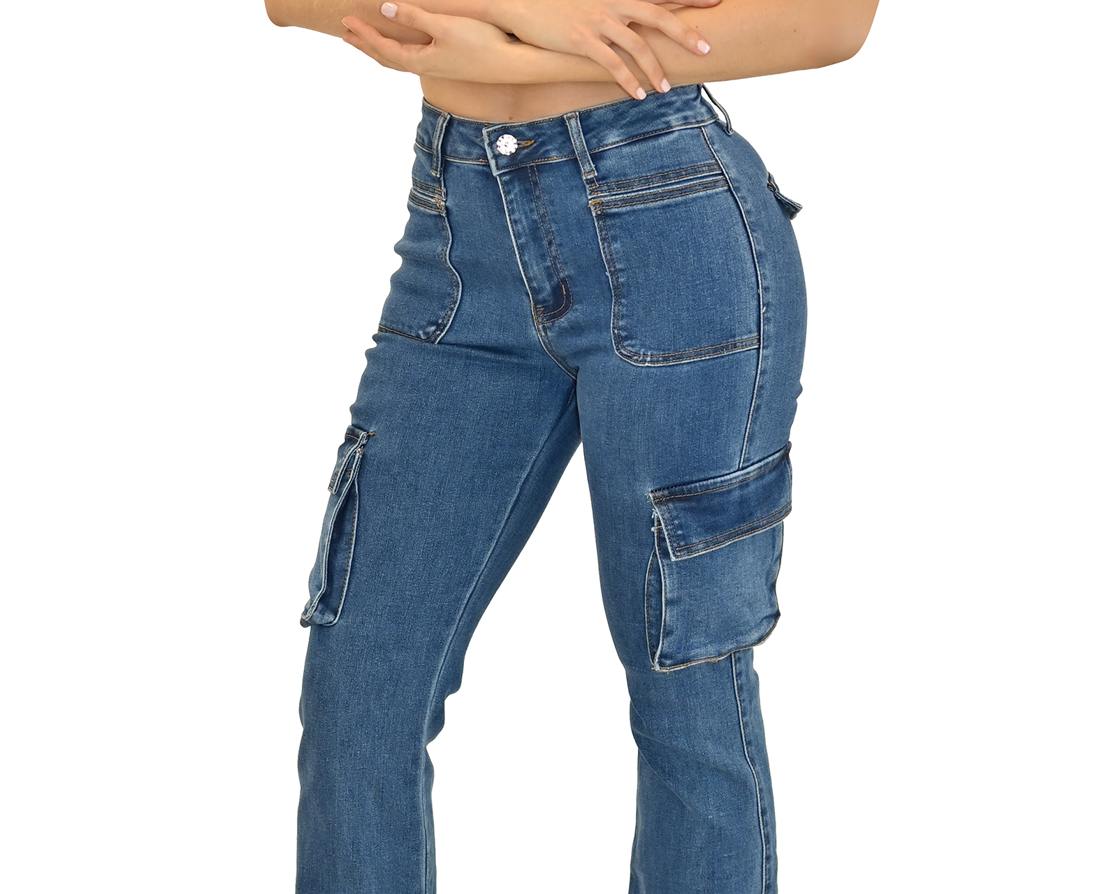 Foto 4 | Foto 4 | Pantalón Cargo Most Look Azul Juvenil