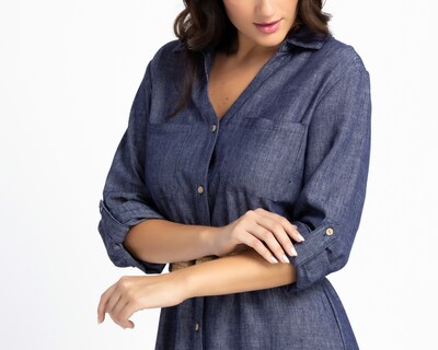 Foto 4 | Foto 4 | Vestido Casual Sahara Manga Larga con Cinturón para Mujer