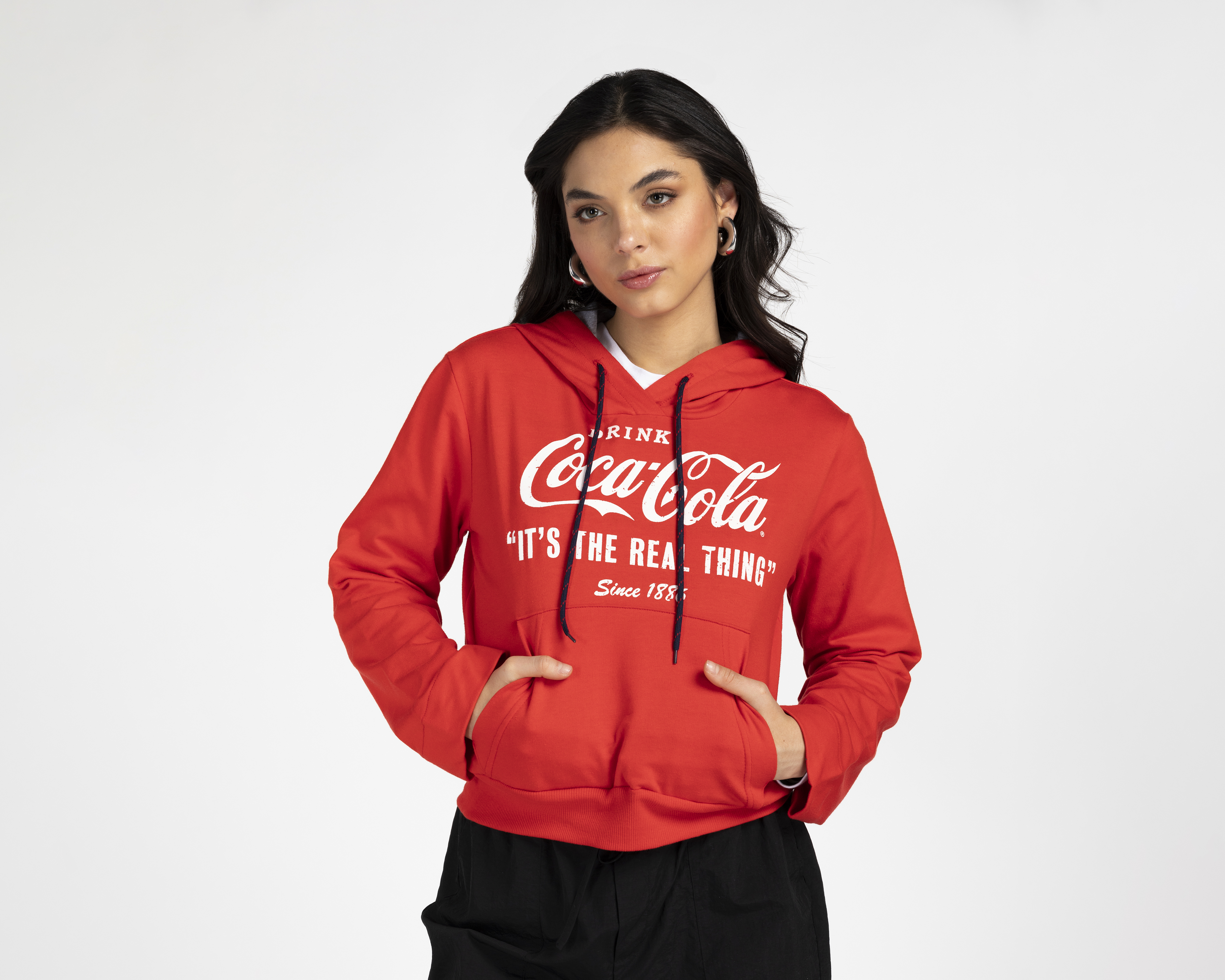 Foto 2 pulgar | Foto 1 | Sudadera con Gorro Coca-Cola para Mujer