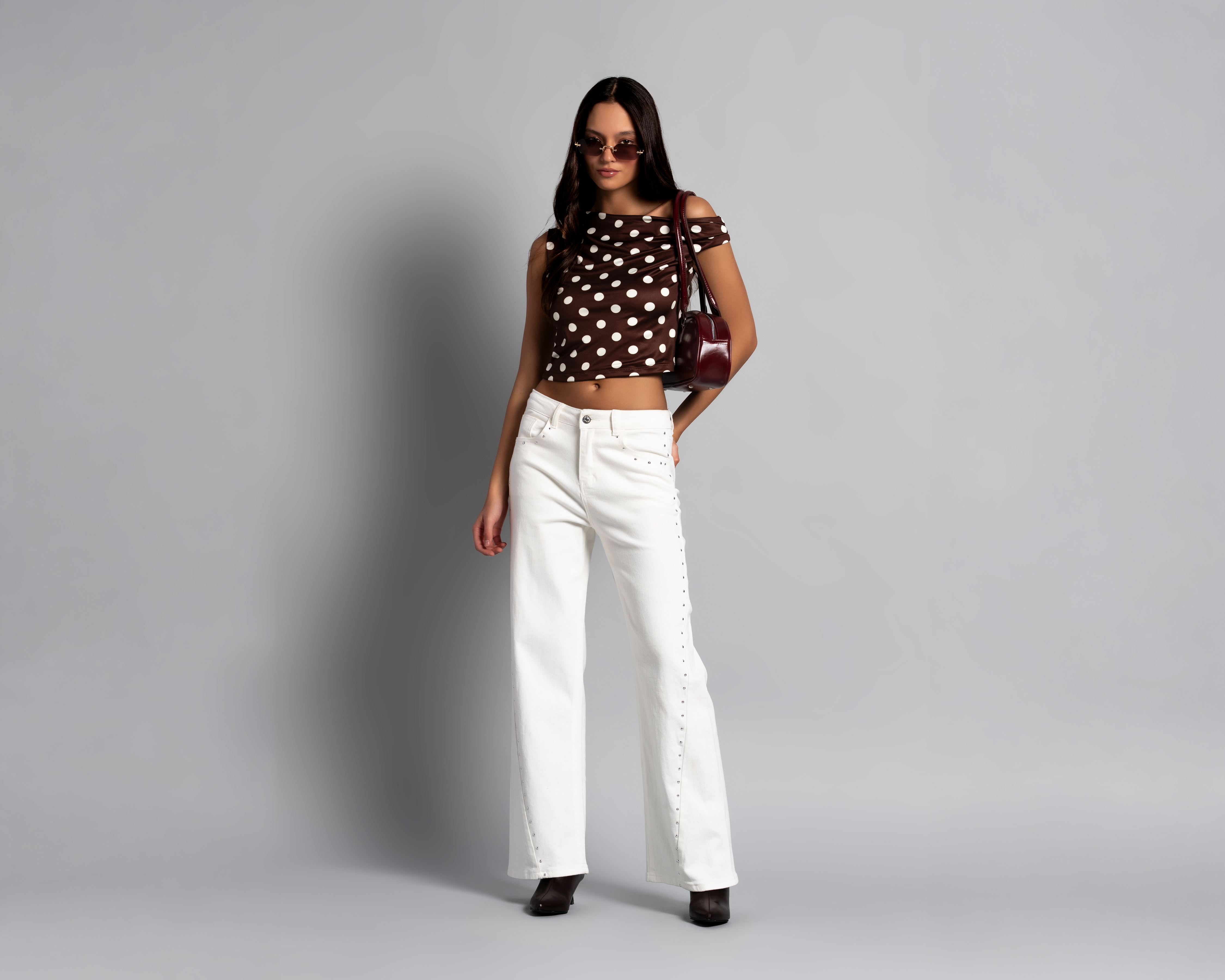 Jeans Wide Leg Strona para Mujer