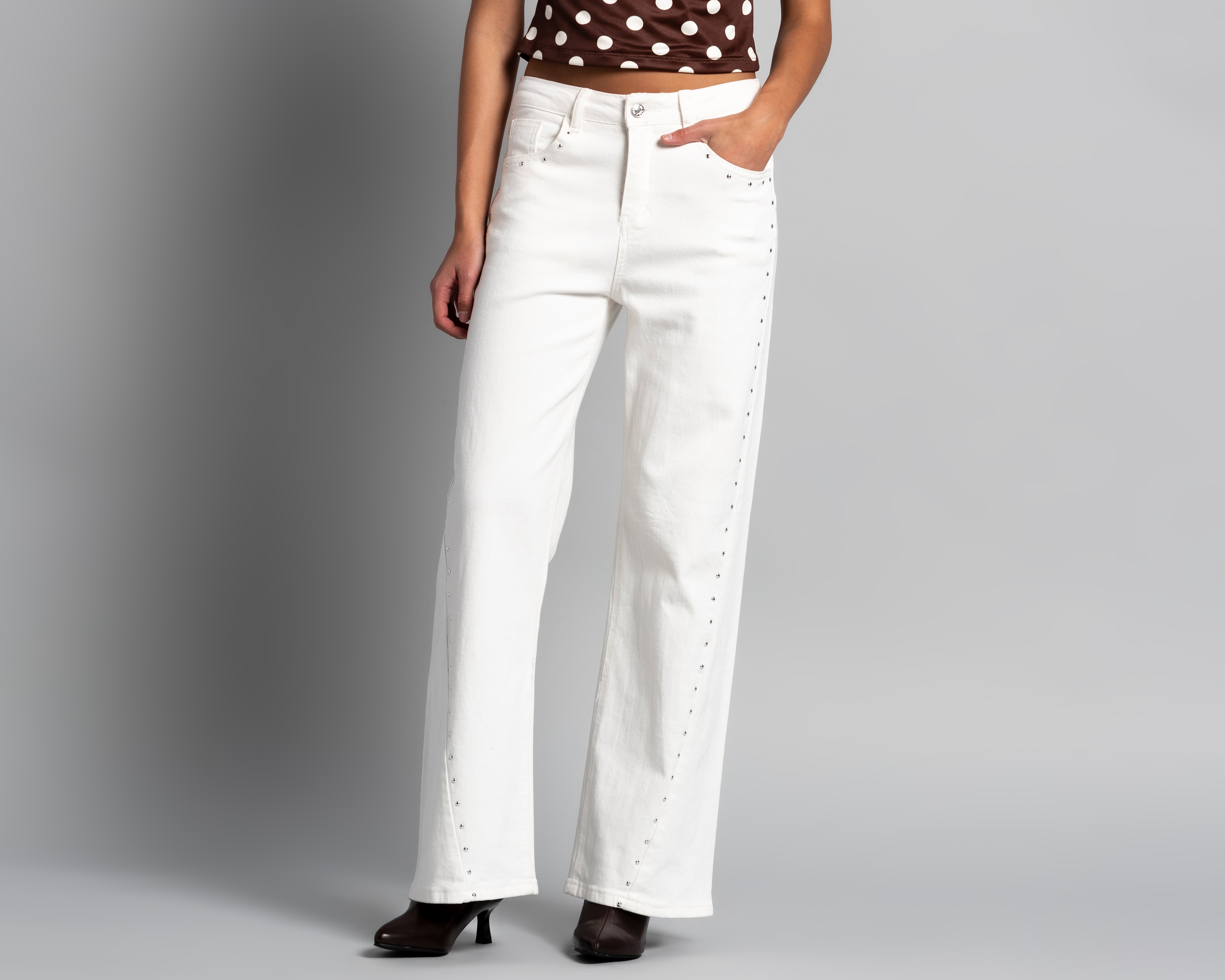 Foto 3 pulgar | Foto 2 | Jeans Wide Leg Strona para Mujer