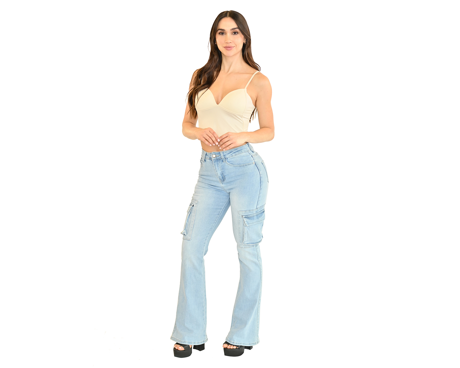 Foto 3 pulgar | Foto 2 | Jeans Flare Most Look para Mujer