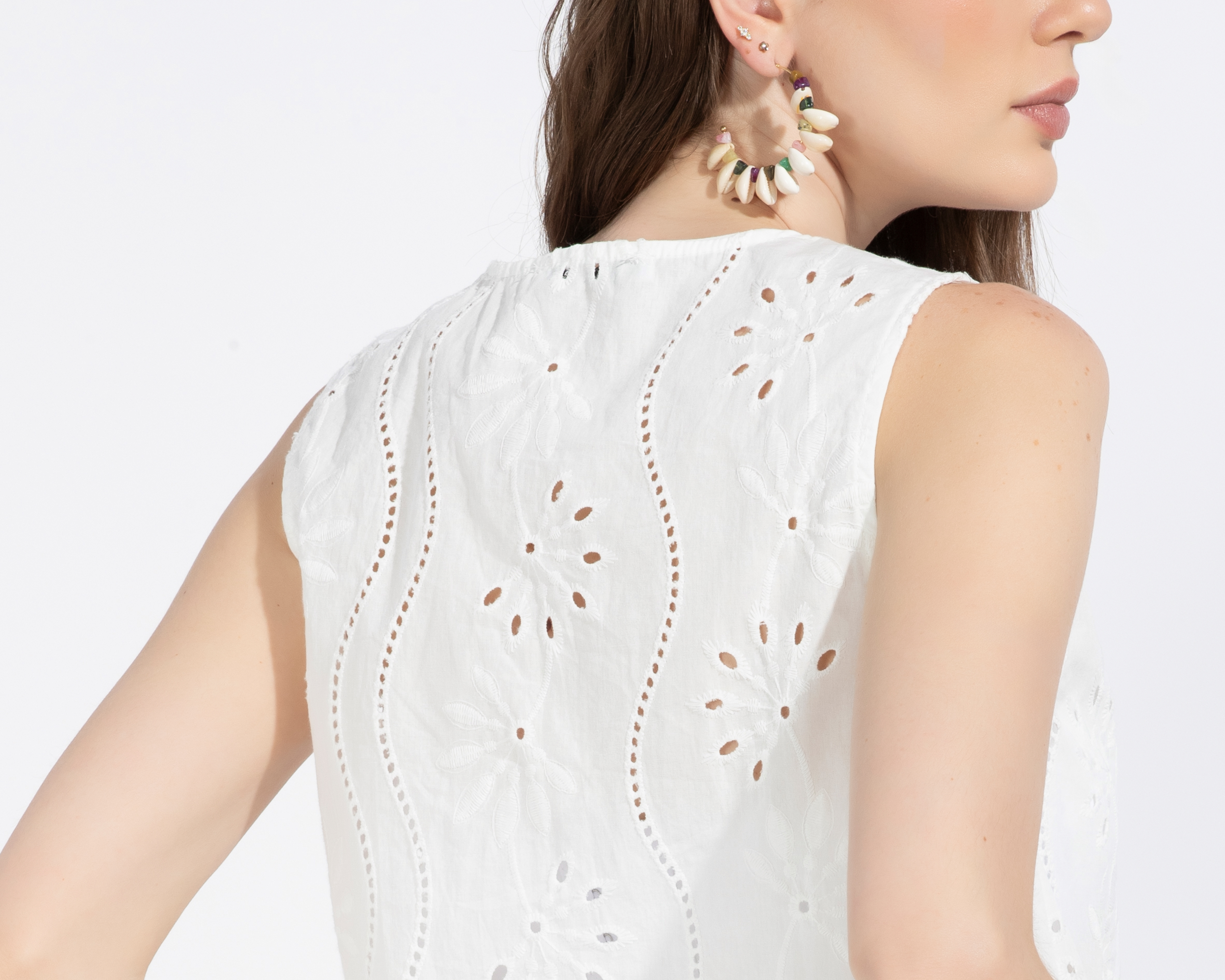 Foto 5 | Foto 5 | Chaleco de Algodón Blanco Sahara para Mujer