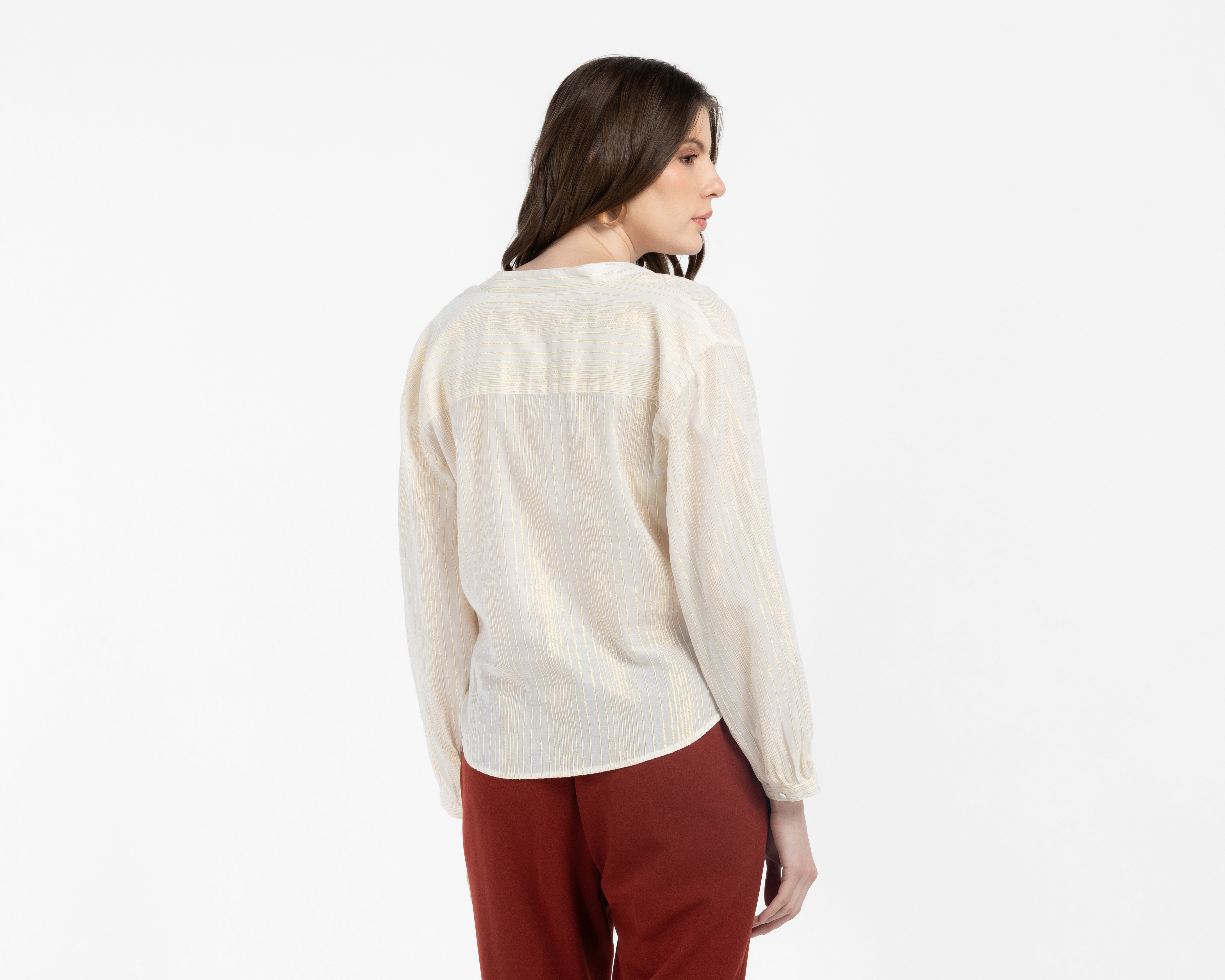 Foto 4 pulgar | Foto 3 | Blusa Manga Larga Sahara para Mujer