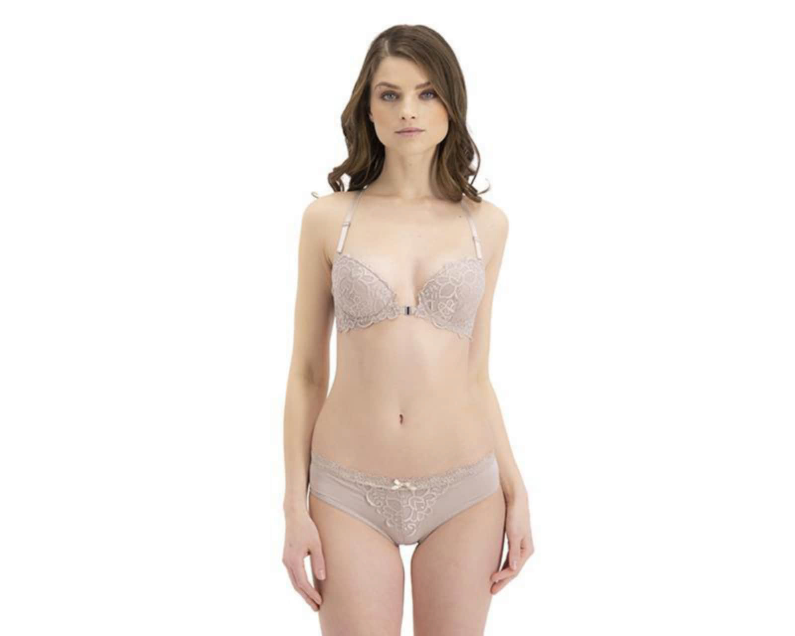 Foto 1 | Foto 1 | Coordinado de Encaje Beauty Secret Media Copa para Mujer 2 Pack