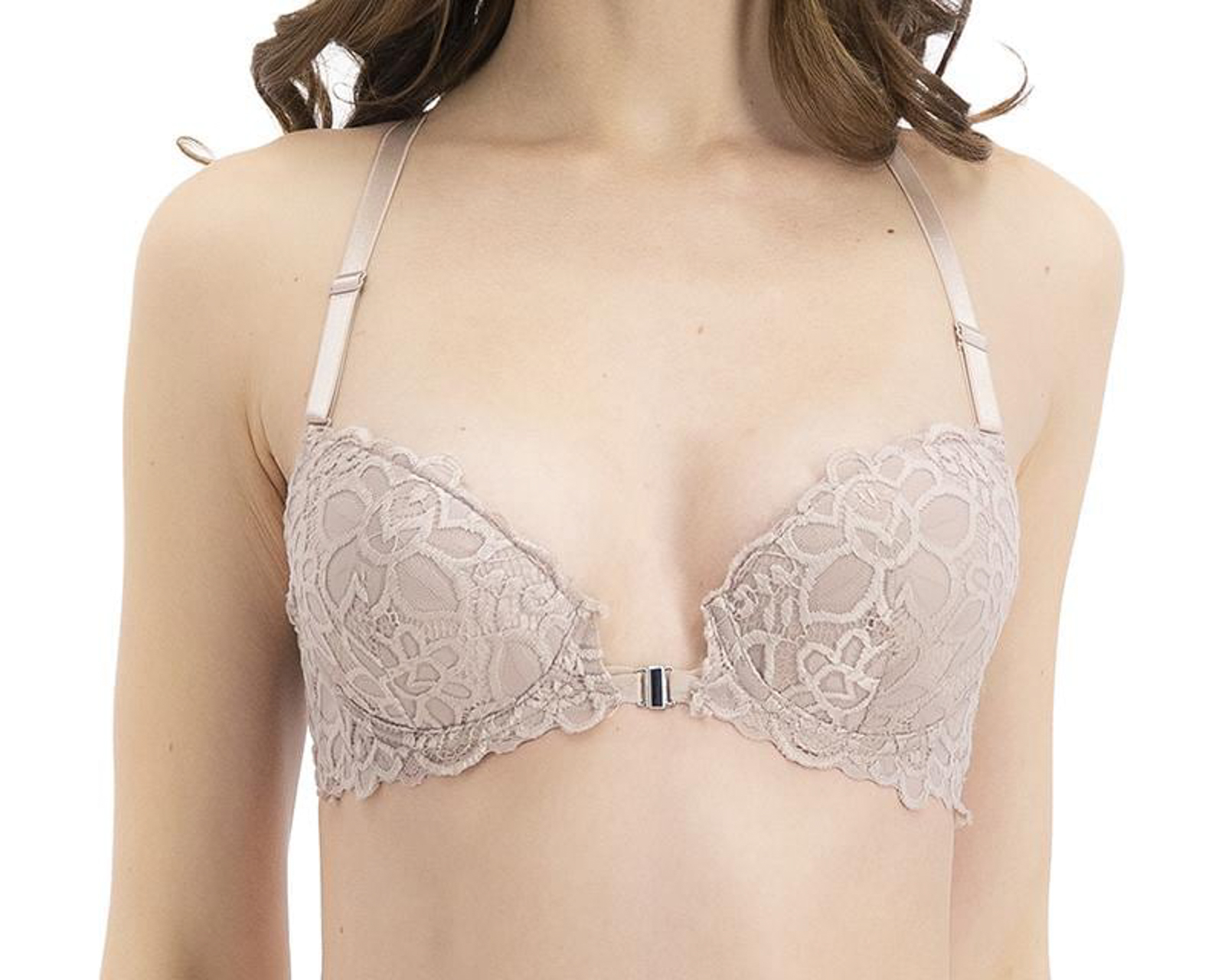 Foto 4 pulgar | Foto 3 | Coordinado de Encaje Beauty Secret Media Copa para Mujer 2 Pack