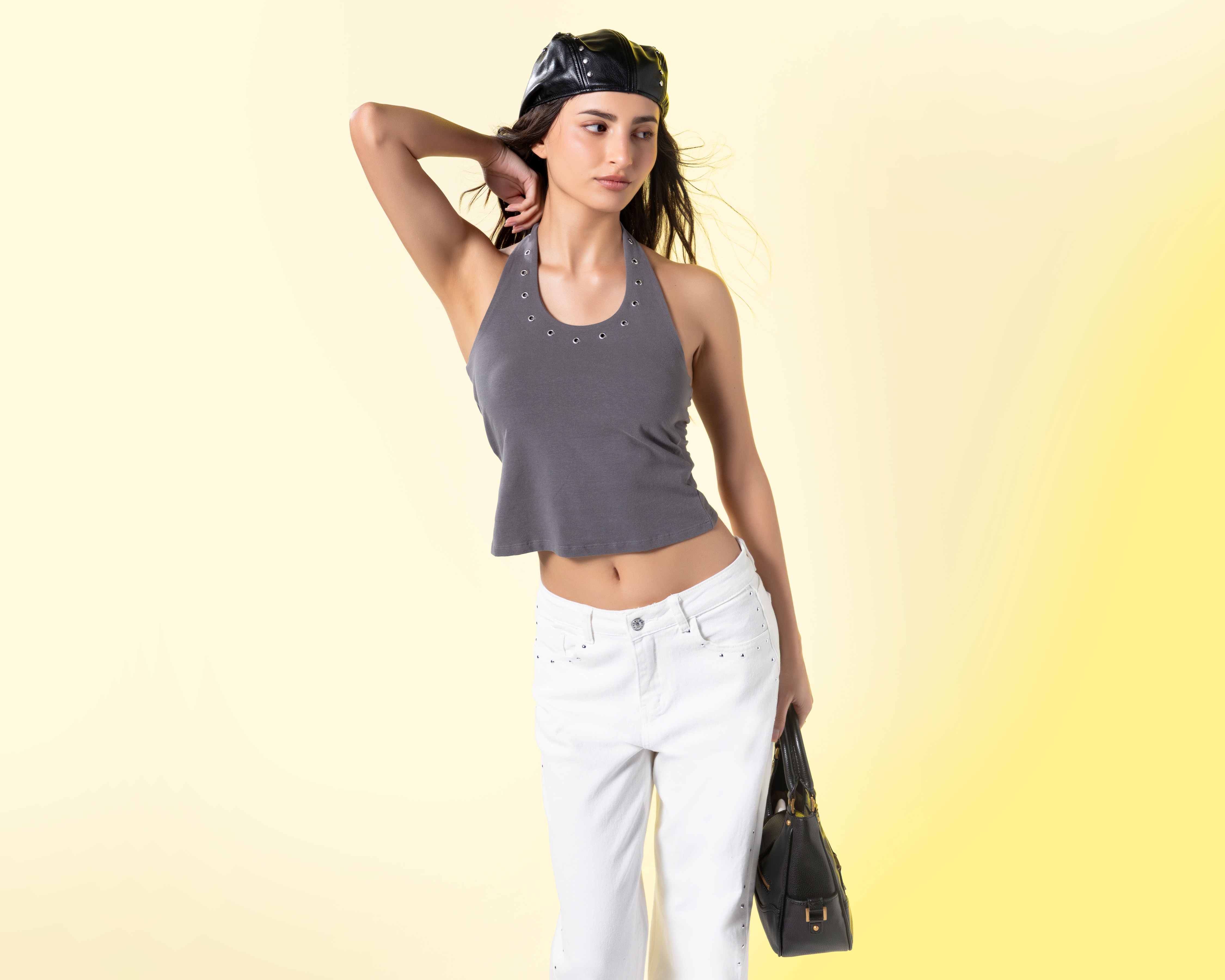 Crop Top Cuello Halter Strona para Mujer