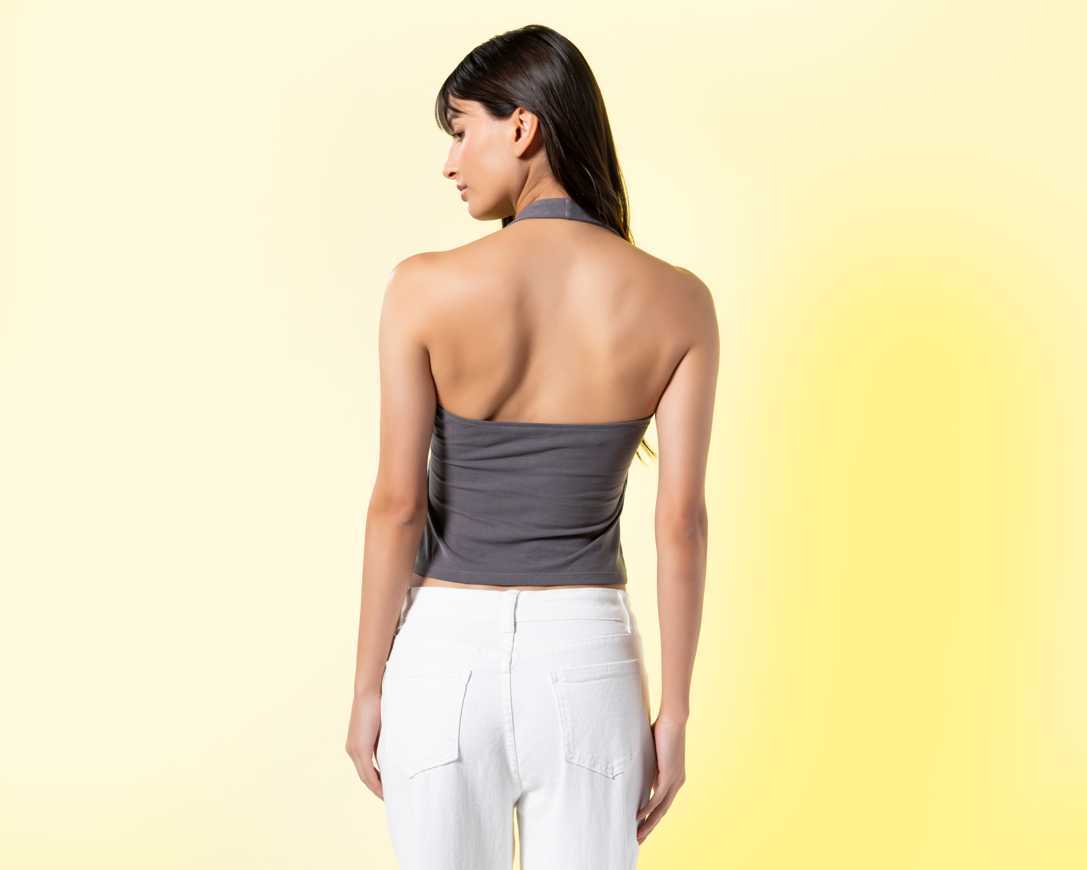 Foto 6 pulgar | Foto 5 | Crop Top Cuello Halter Strona para Mujer