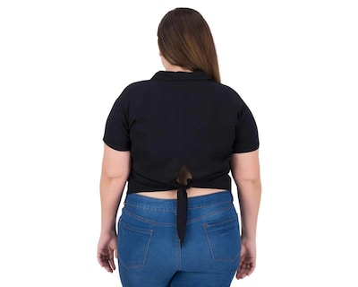 Foto 5 | Foto 5 | Blusa Negra Manga Corta marca 18 Forever para Mujer