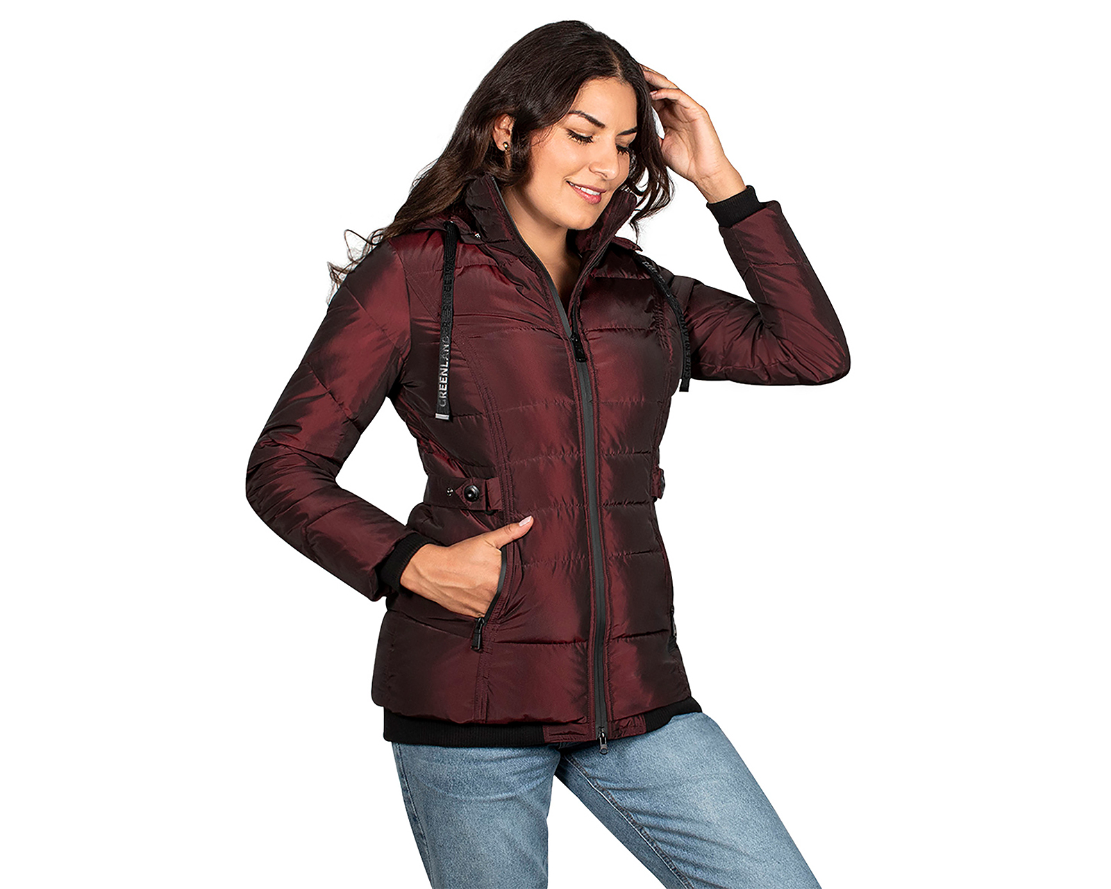 Foto 3 pulgar | Foto 2 | Chamarra Vino Greenlander para Mujer