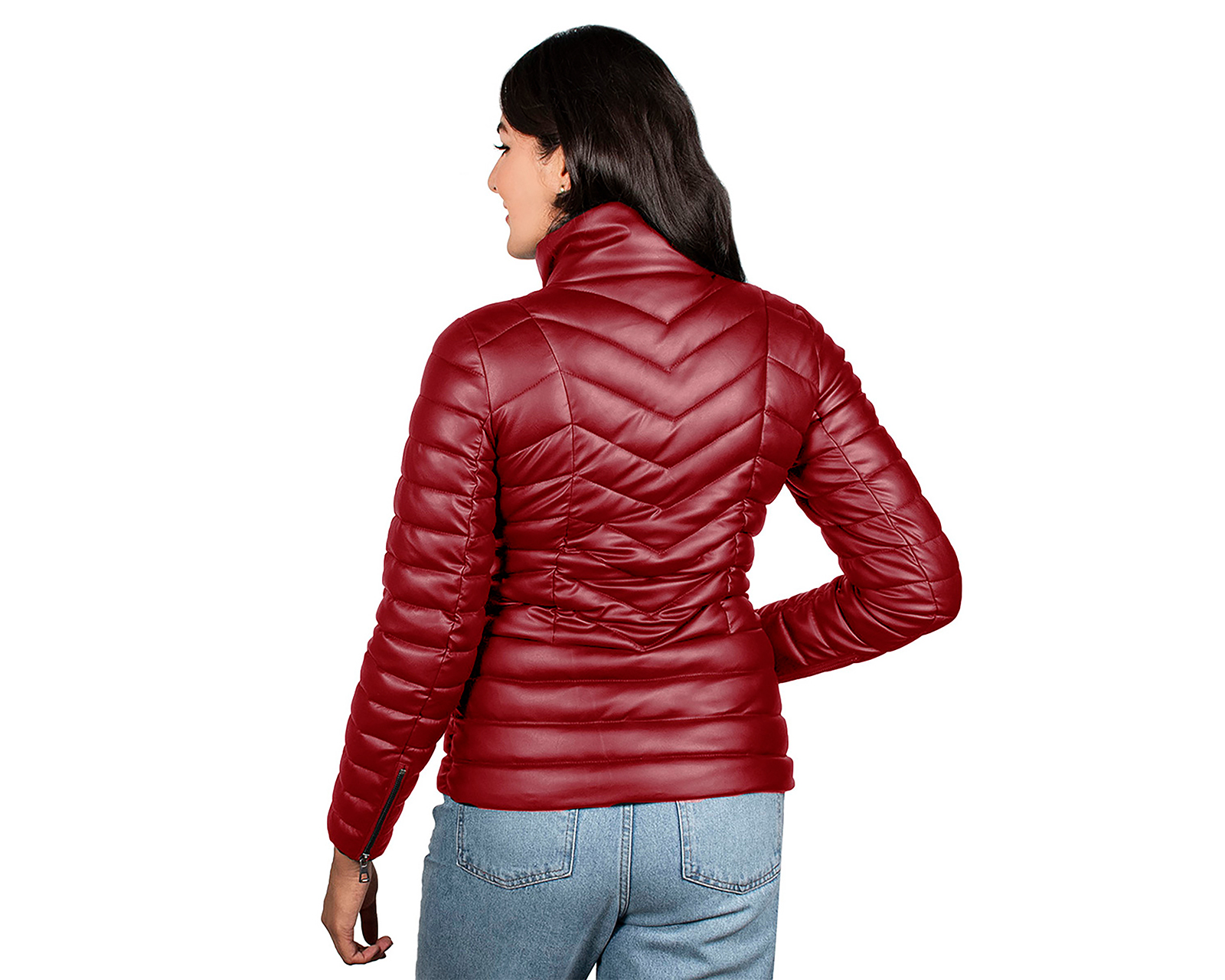 Foto 4 pulgar | Foto 3 | Chamarra Roja Greenlander para Mujer