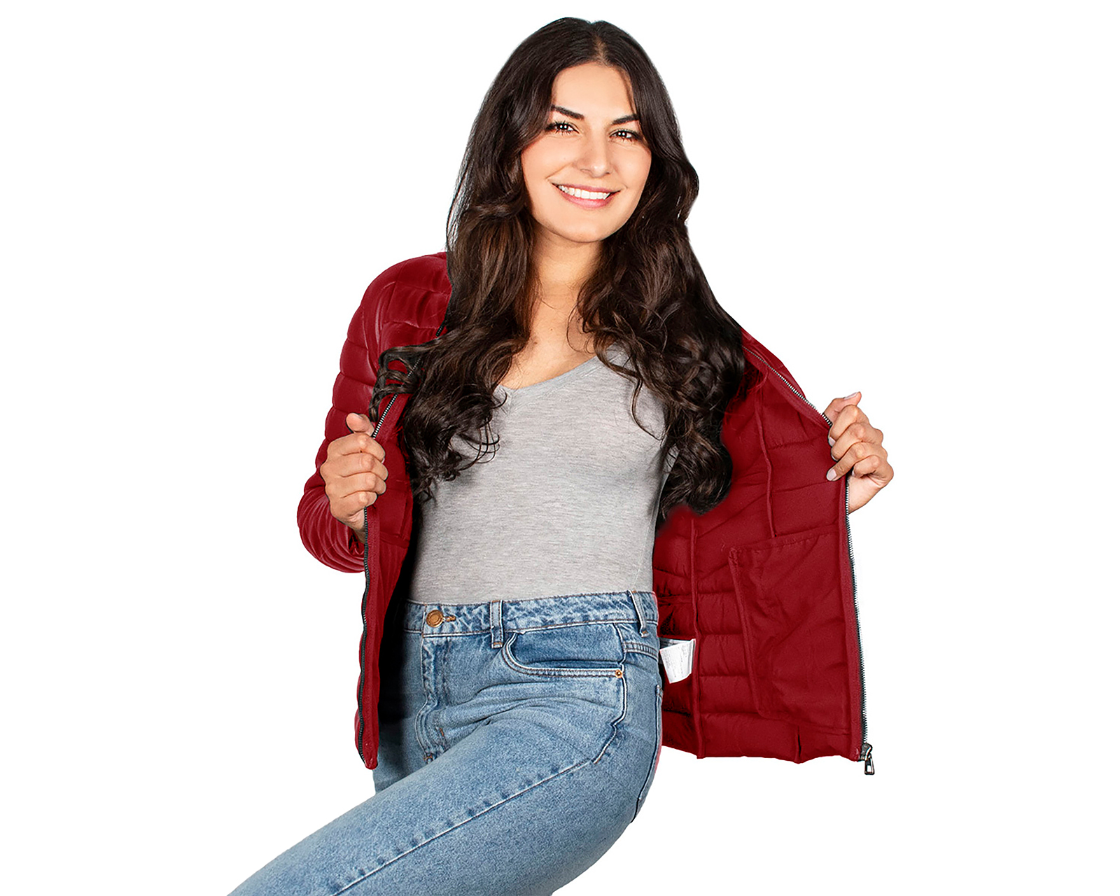 Foto 5 pulgar | Foto 4 | Chamarra Roja Greenlander para Mujer